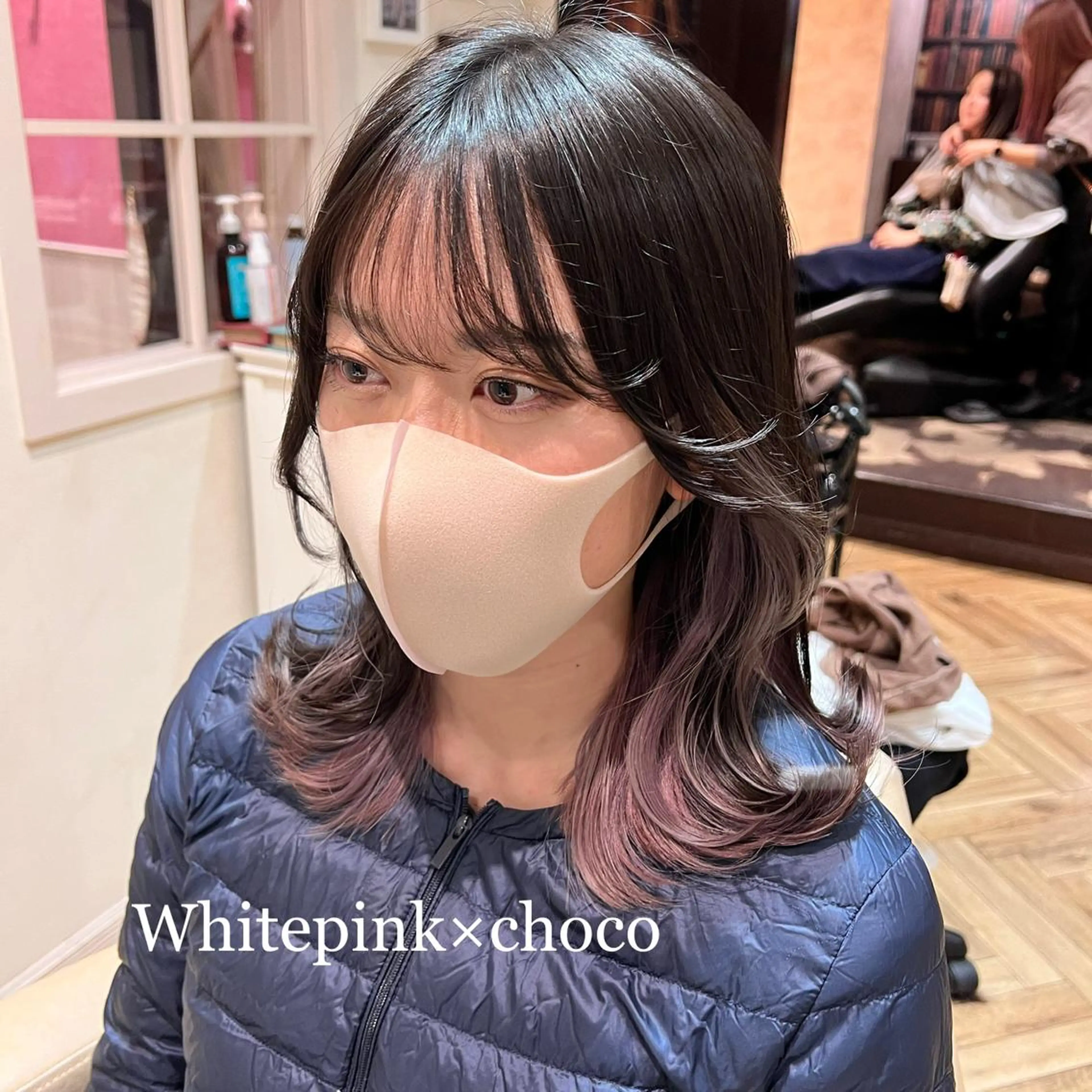 ロング カラー ベージュカラー ブリーチ ケアブリーチ 透明感カラー グレージュ 🎀韓国レイヤー🎀 顔周り　とばみかのヘアスタイル