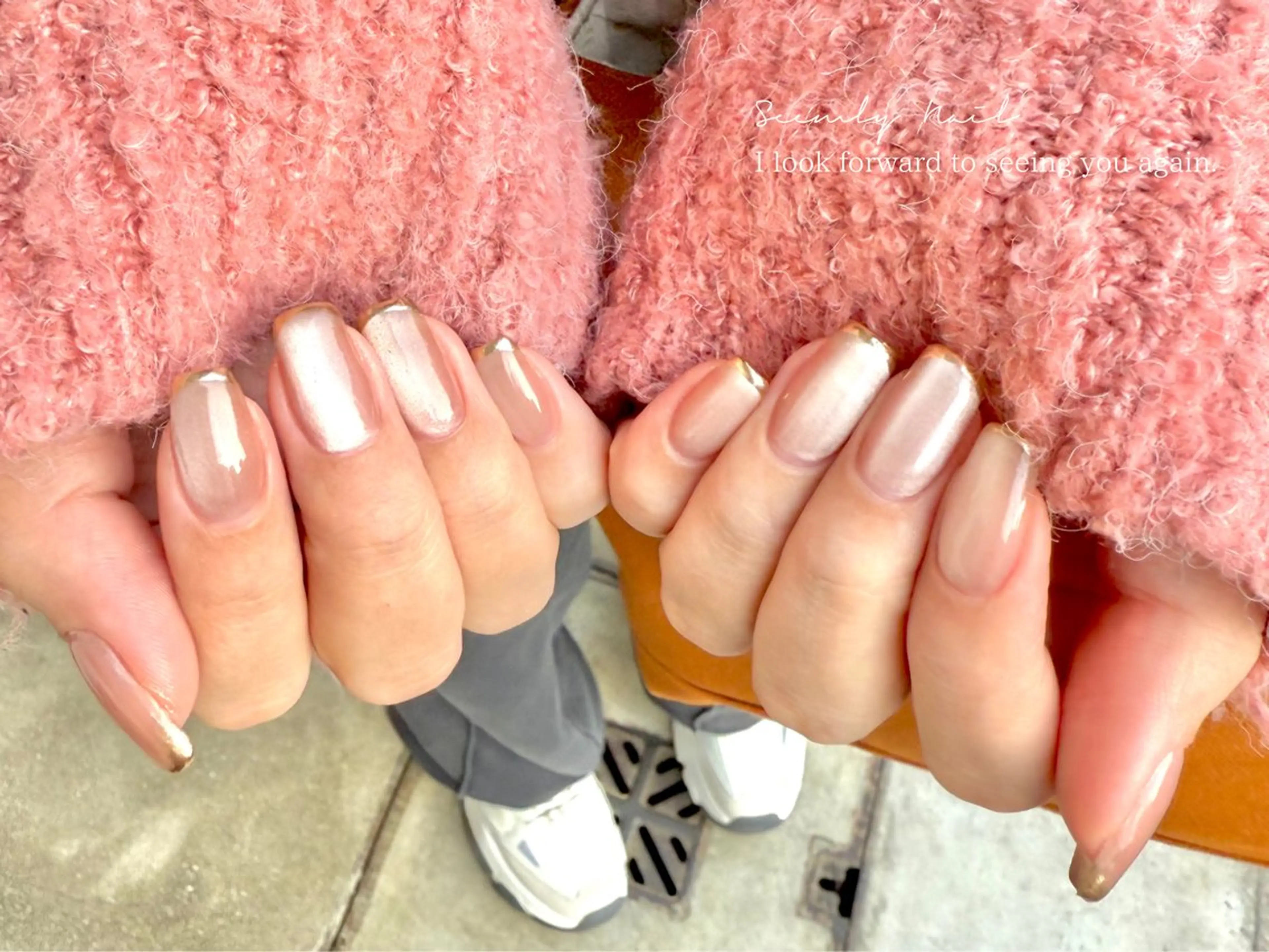 ネイル フレンチネイル ジェルネイル キラキラネイル マグネットネイル ミラーネイル ハンドネイル Seemly 千田町店所属・フラワーパラジェル 🌸シームリーエミのネイルデザイン