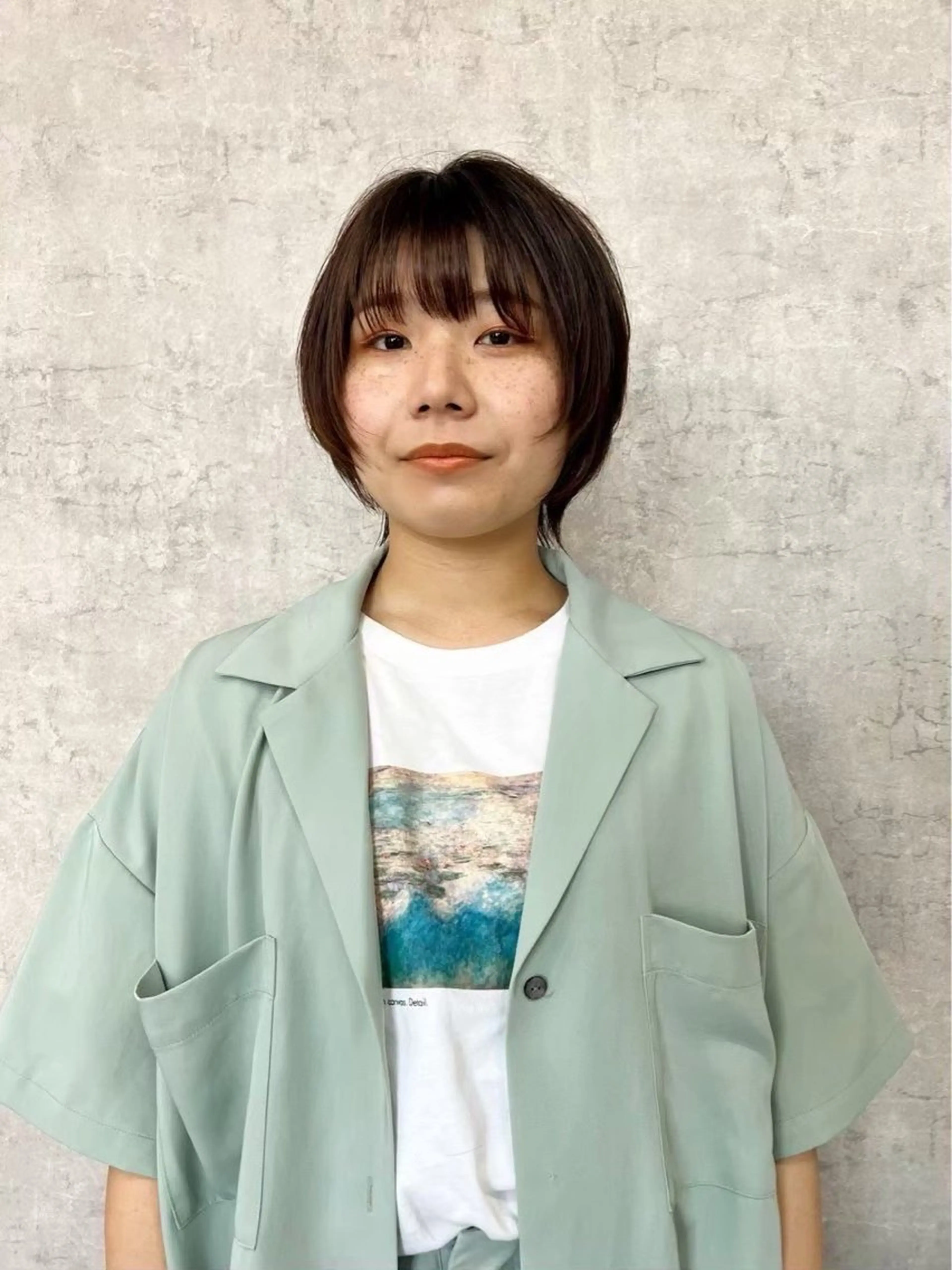 ショート カラー ヘアカラー トリートメント 飯田 晟恭のヘアスタイル