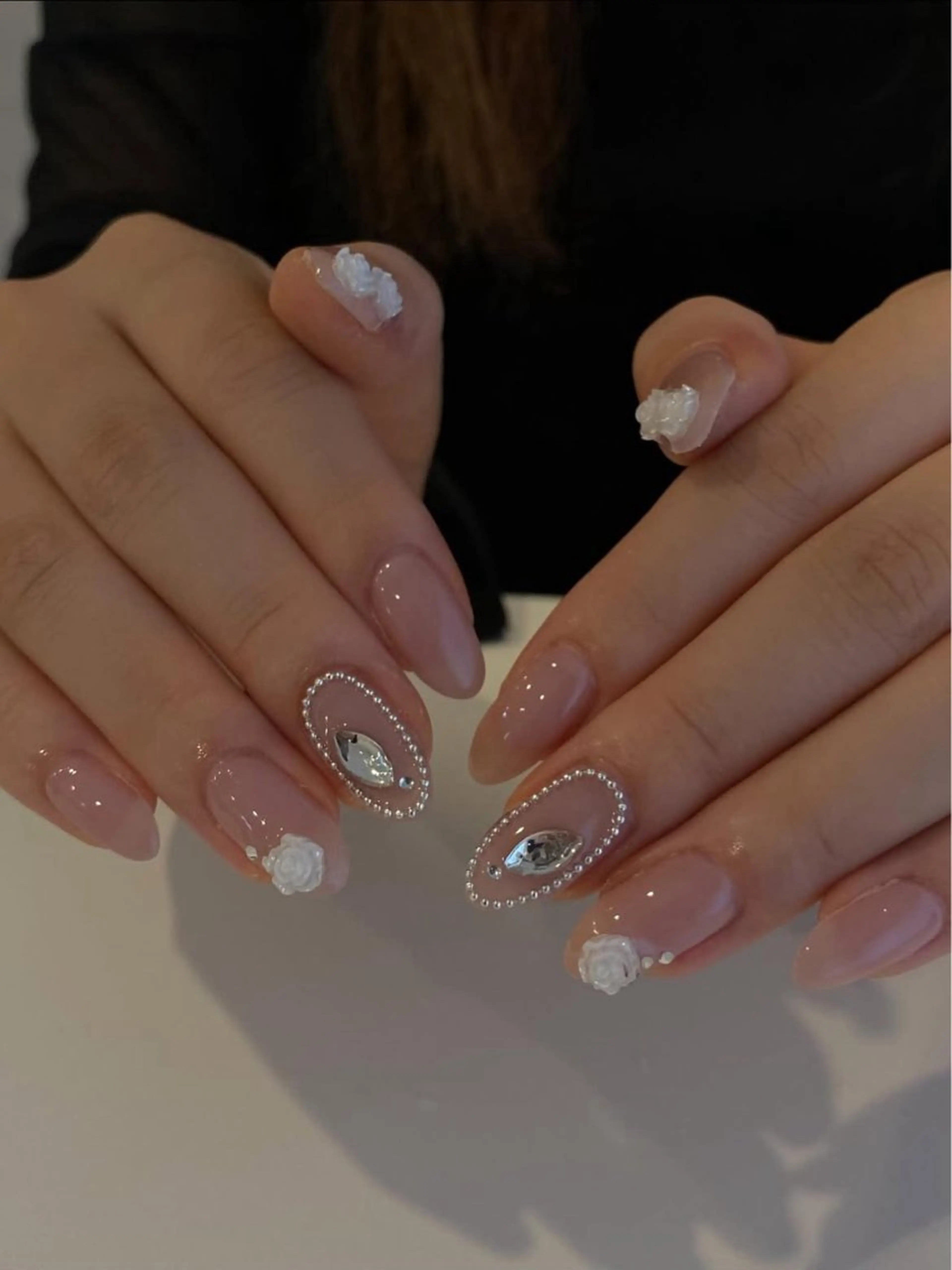 ネイル アートネイル フレンチネイル ジェルネイル 持ち込み ニュアンスネイル ハンドネイル JENNY ANA.CHUOのネイルデザイン