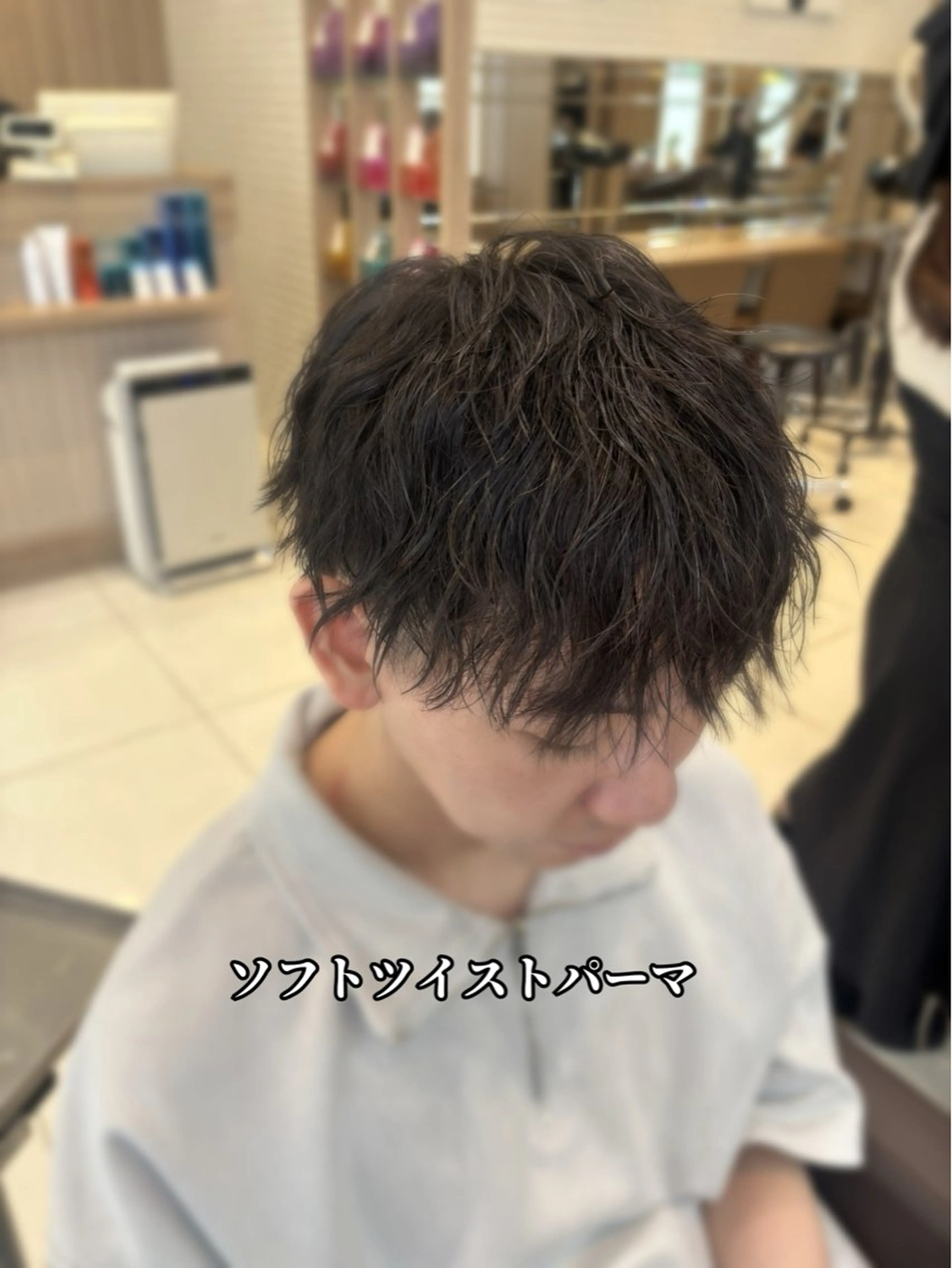 パーマ メンズ カット パーマ 波巻きスパイラル・ カルマ/aoiのヘアスタイル