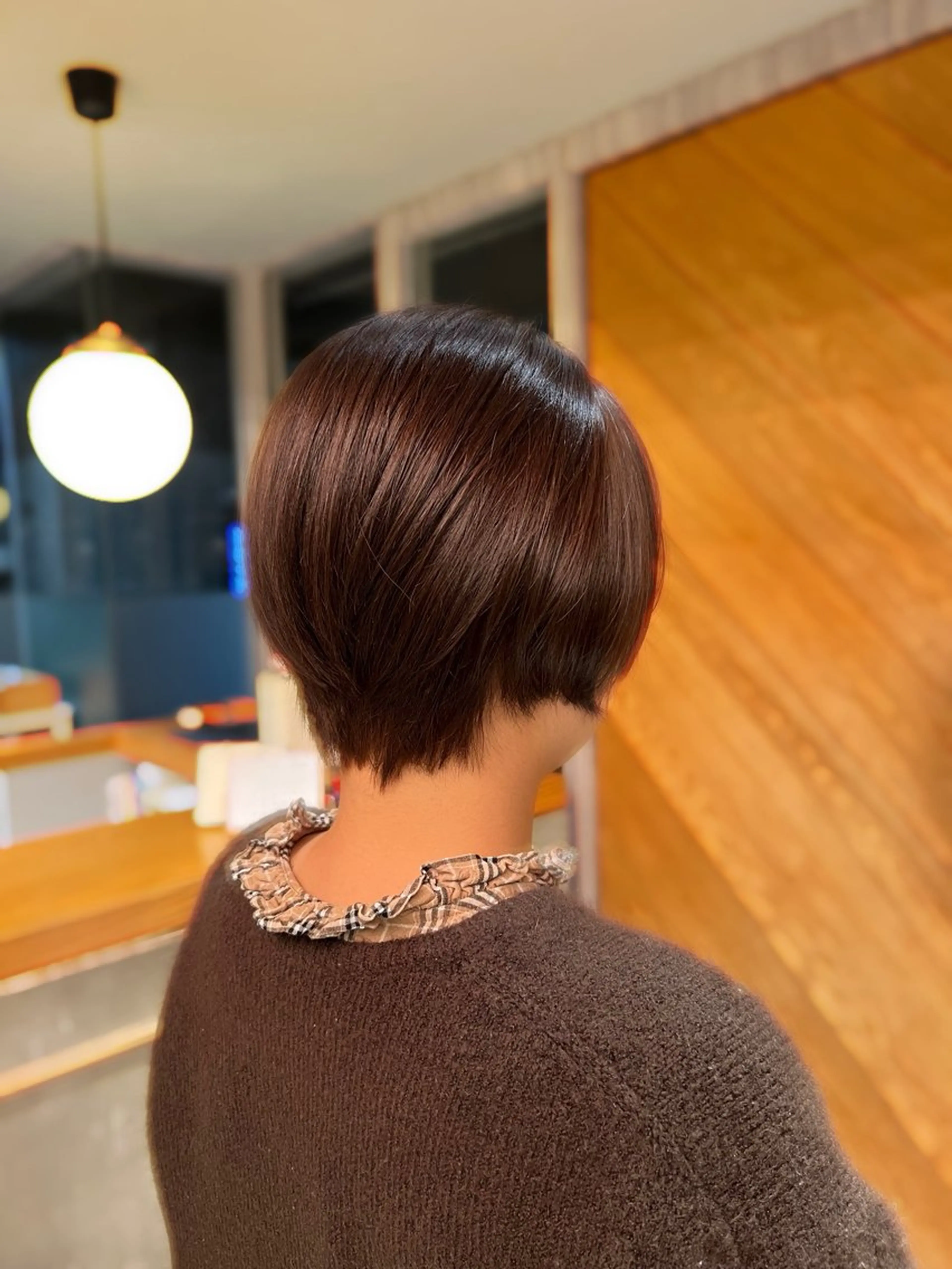 ショート カラー ブラウンカラー ﾕｳﾅ/ ストレートパーマ🐰のヘアスタイル