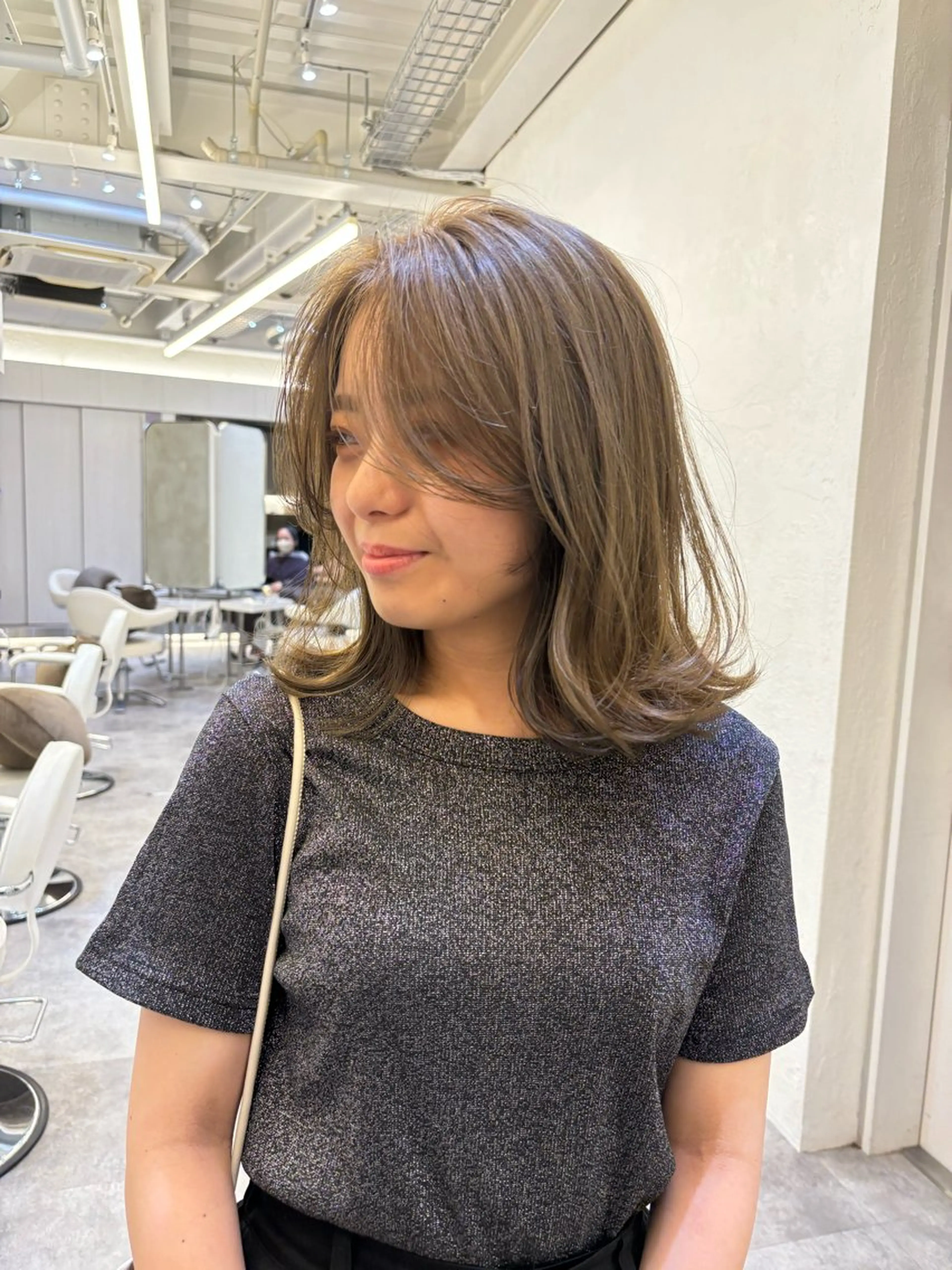 ミディアム カラー カット ヘアカラー トリートメント 🍃柔らかヘアー田中 瑞希🍃のヘアスタイル