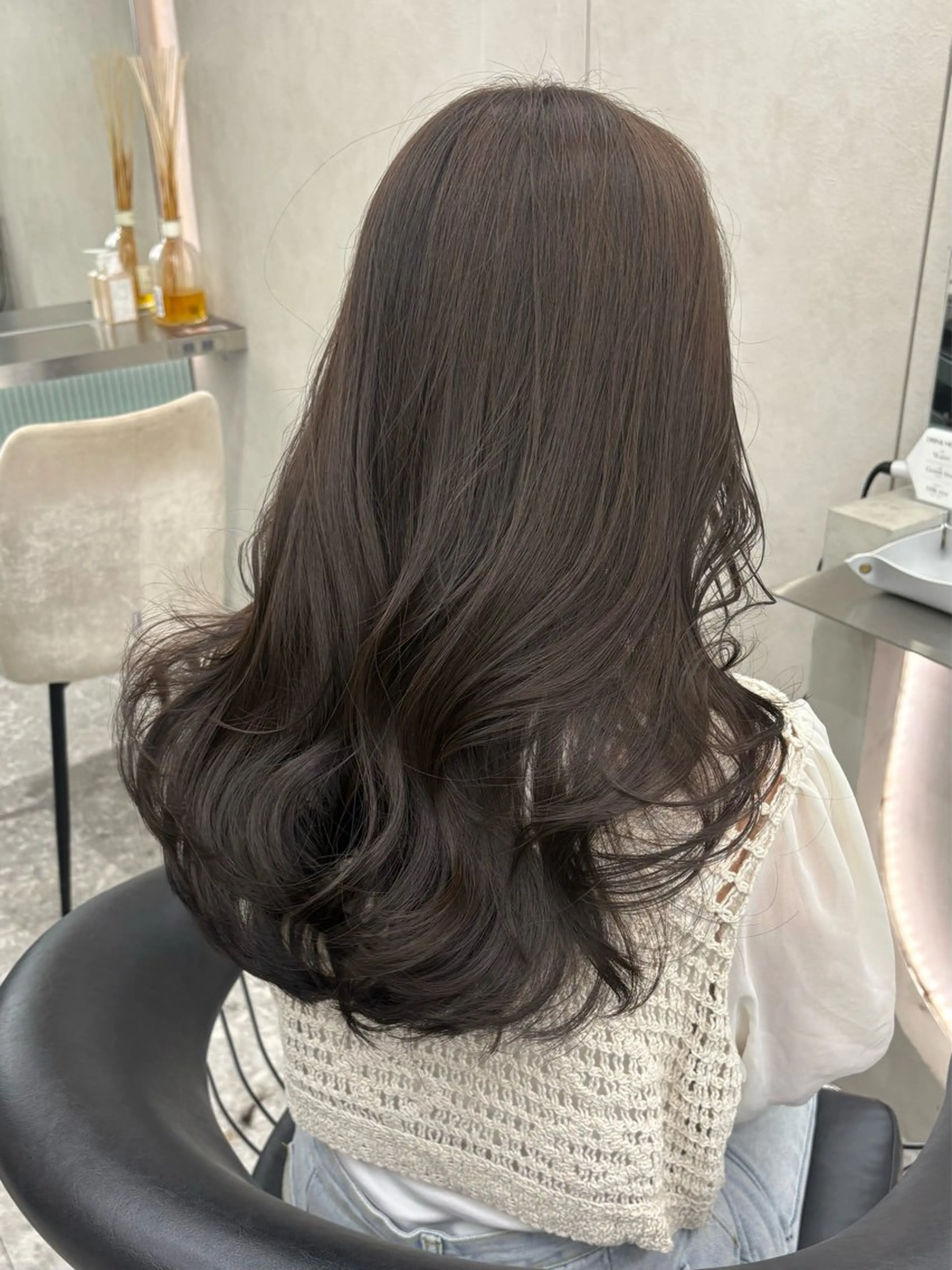 セミロング カラー ヘアアレンジ カット ヘアカラー トリートメント ベージュ🎀 ふみかのヘアスタイル