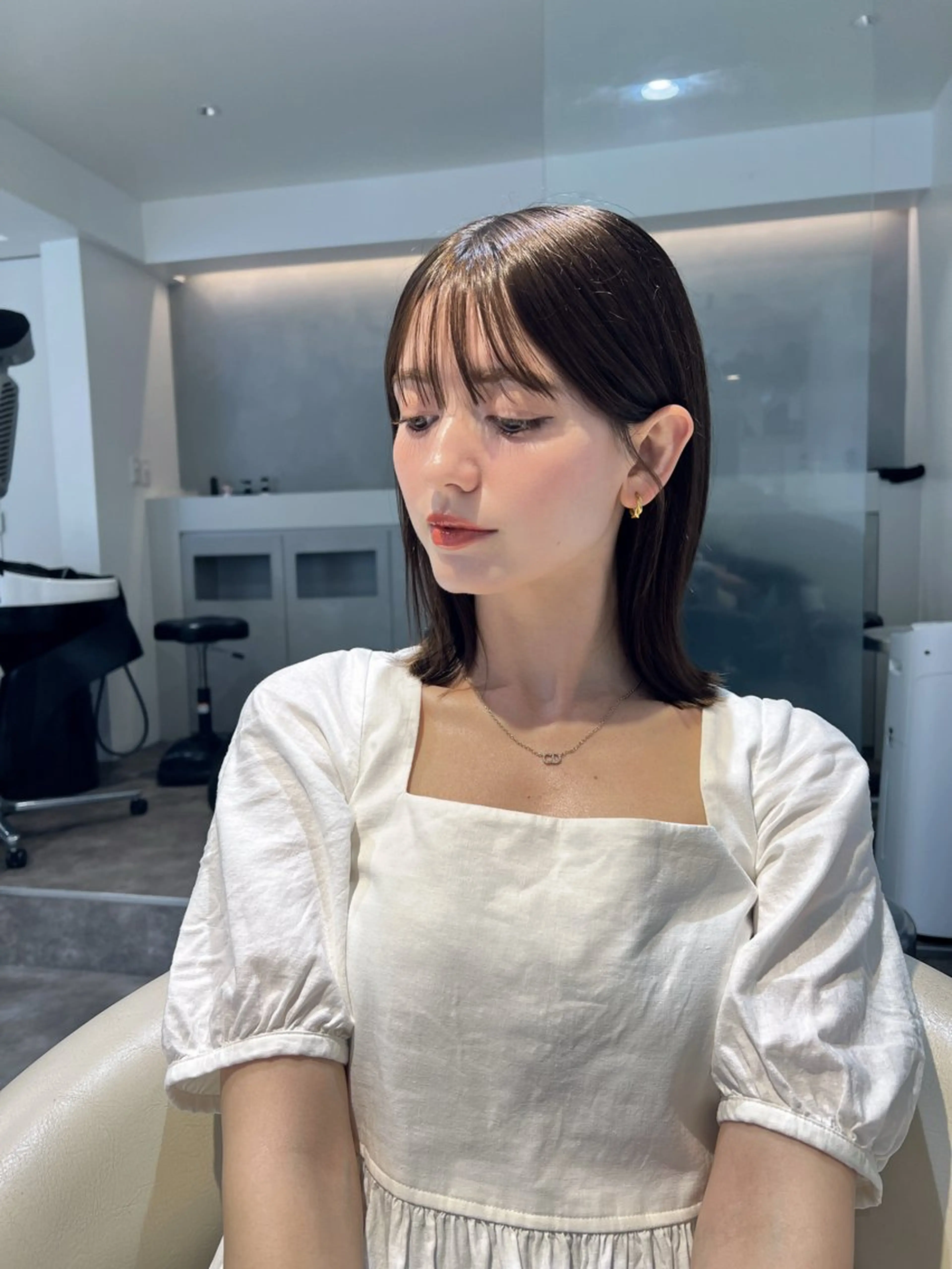ミディアム カラー ベージュカラー ブリーチ 透明感カラー グレージュ ブリーチなしカラー カット ヘアカラー トリートメント 原宿/美髪カラー 🫧TAISEIのヘアスタイル