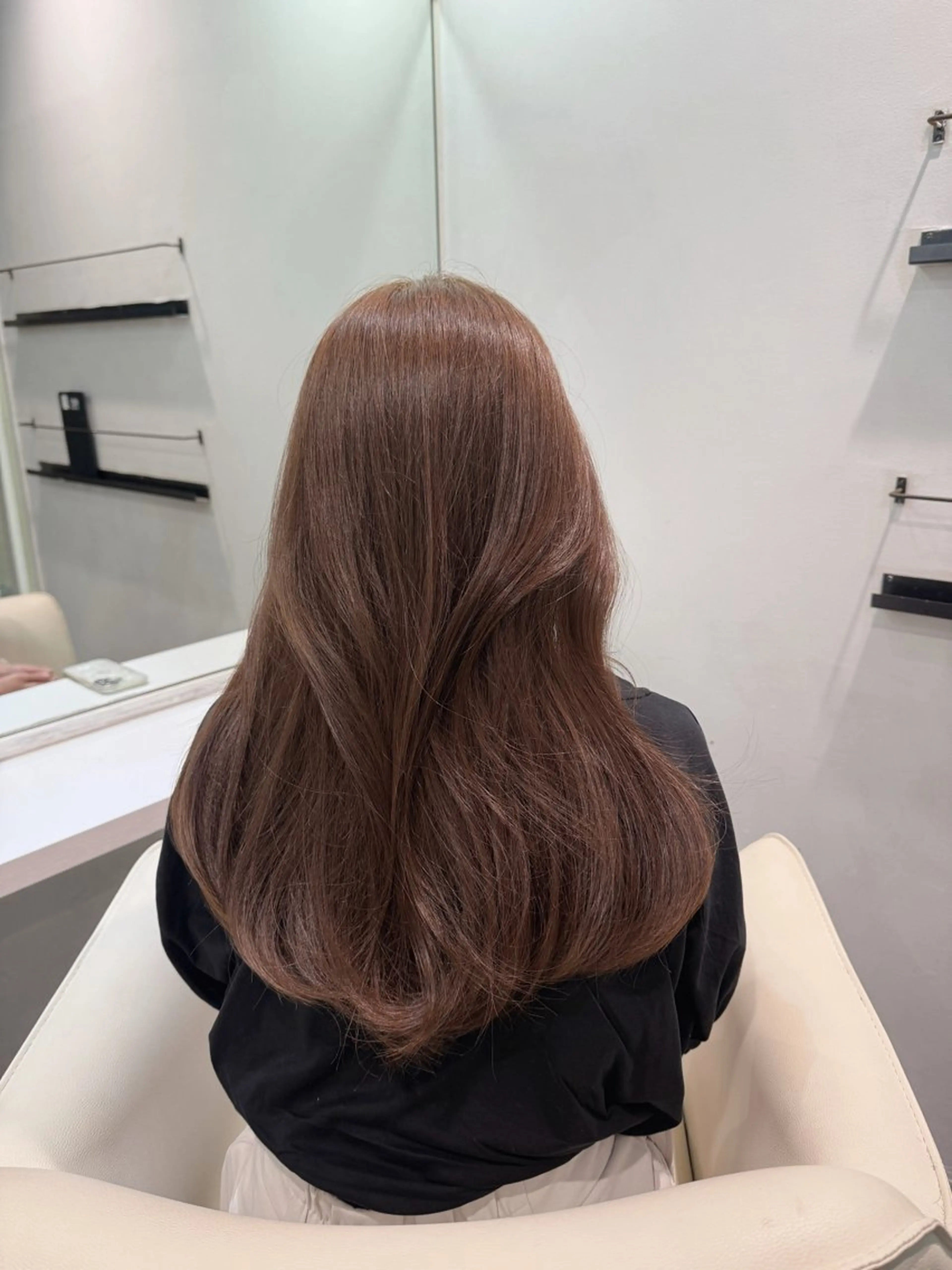 ロング カラー ベージュカラー ブリーチ ダブルカラー 顔周りカット 髪質改善 ヘアカラー 京都韓国ヘア🇰🇷 /髪質改善/レイヤーのヘアスタイル
