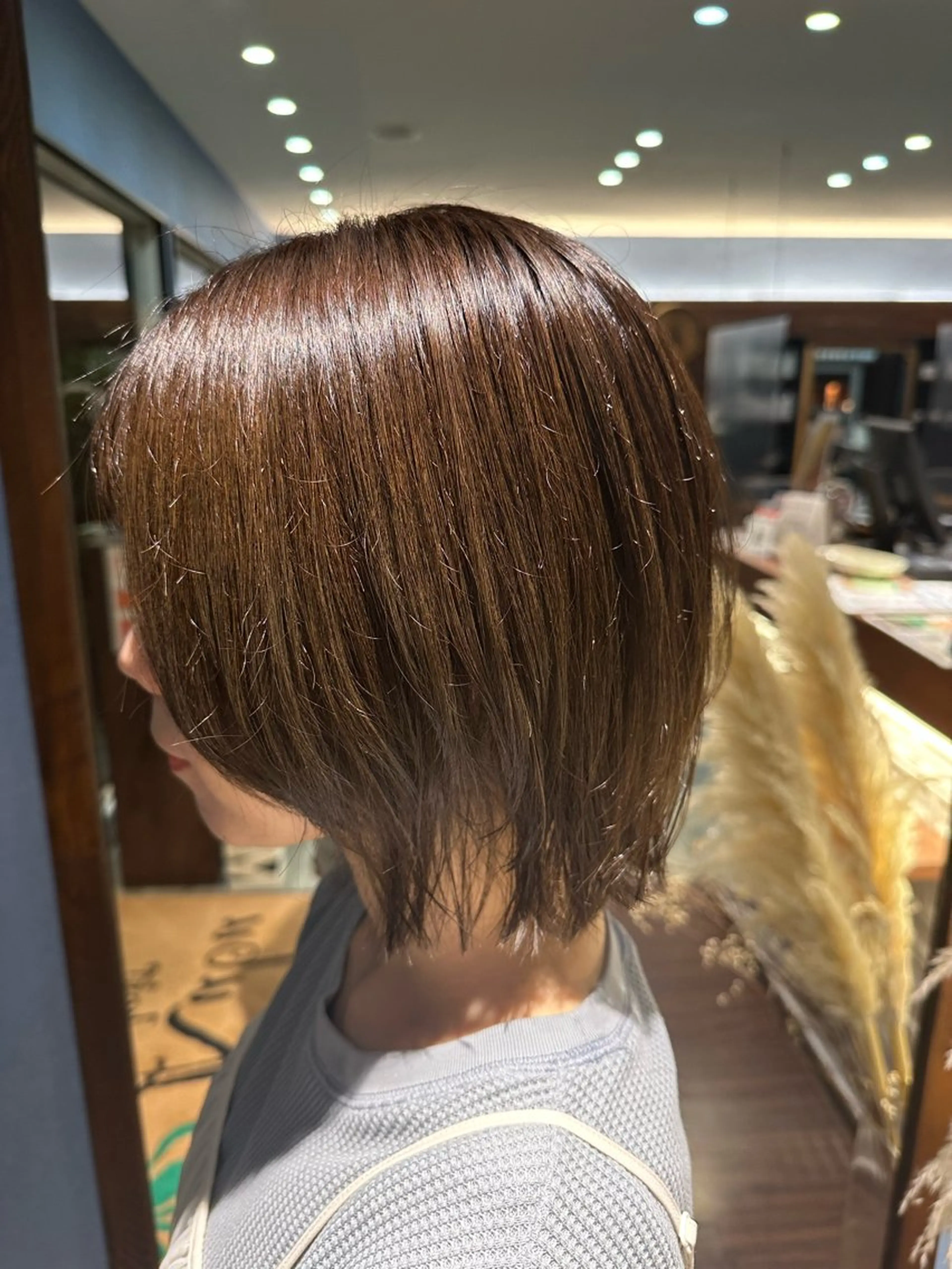 ミディアム ボブ くびれヘア カット ヘアカラー 🎀Kubu大橋 夏夢🎀のヘアスタイル