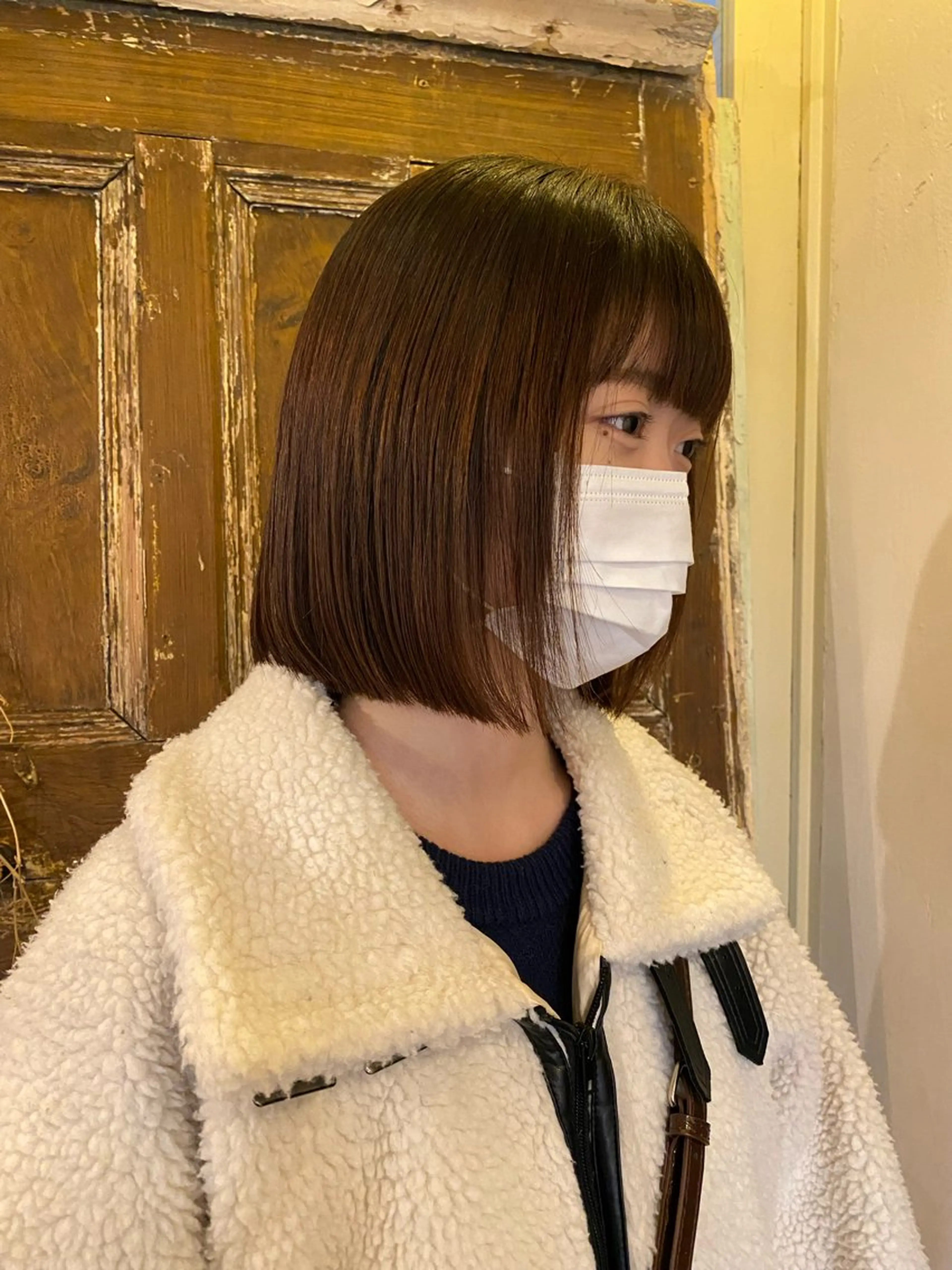 ショート 切りっぱなしボブ ボブ カット sea's所属・平果帆/レイヤー /矢場町/ブリーチのヘアスタイル