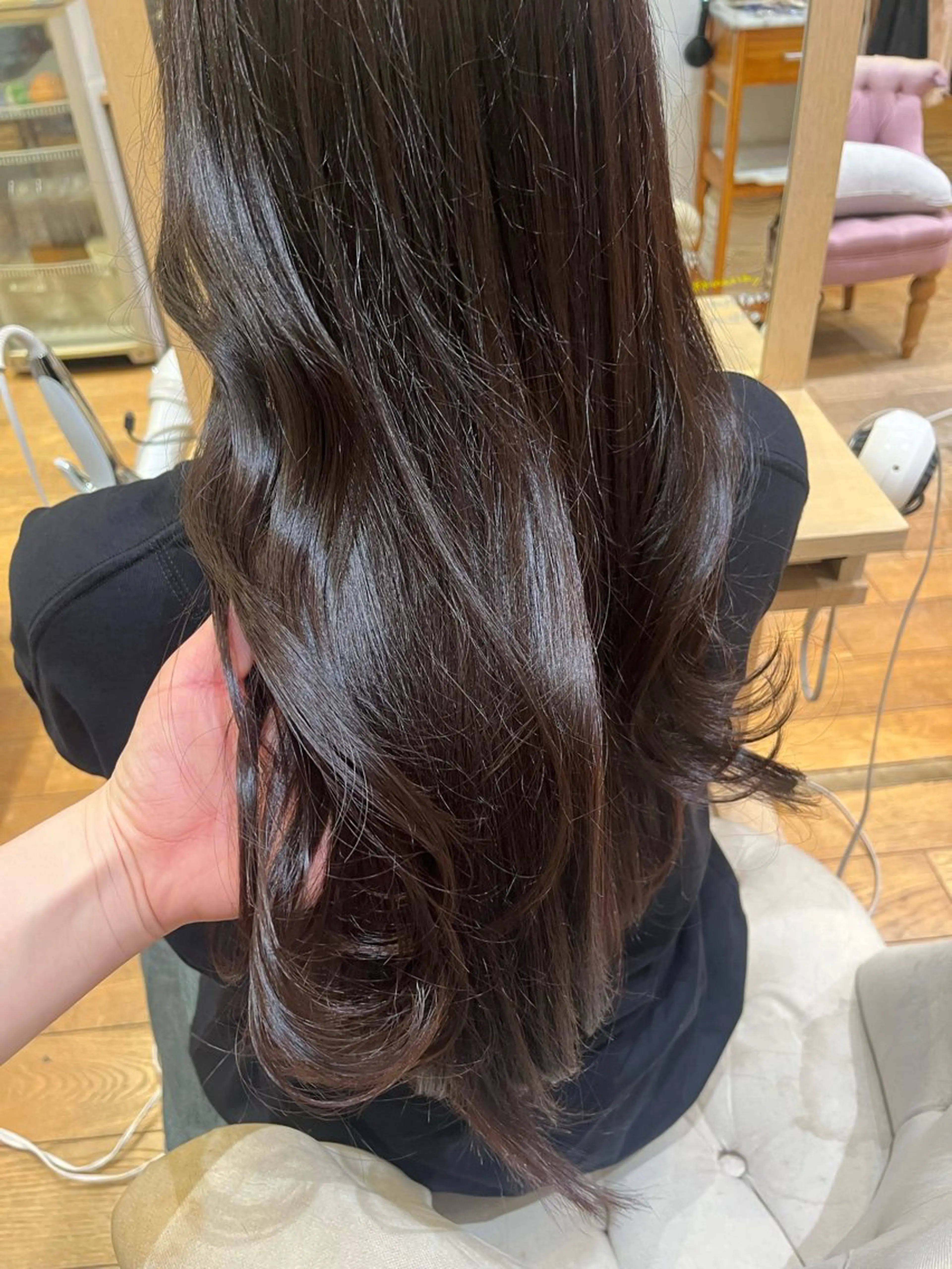 セミロング カラー ヘアカラー 辻しおり／似合わせ カット/暖色カラー栄のヘアスタイル