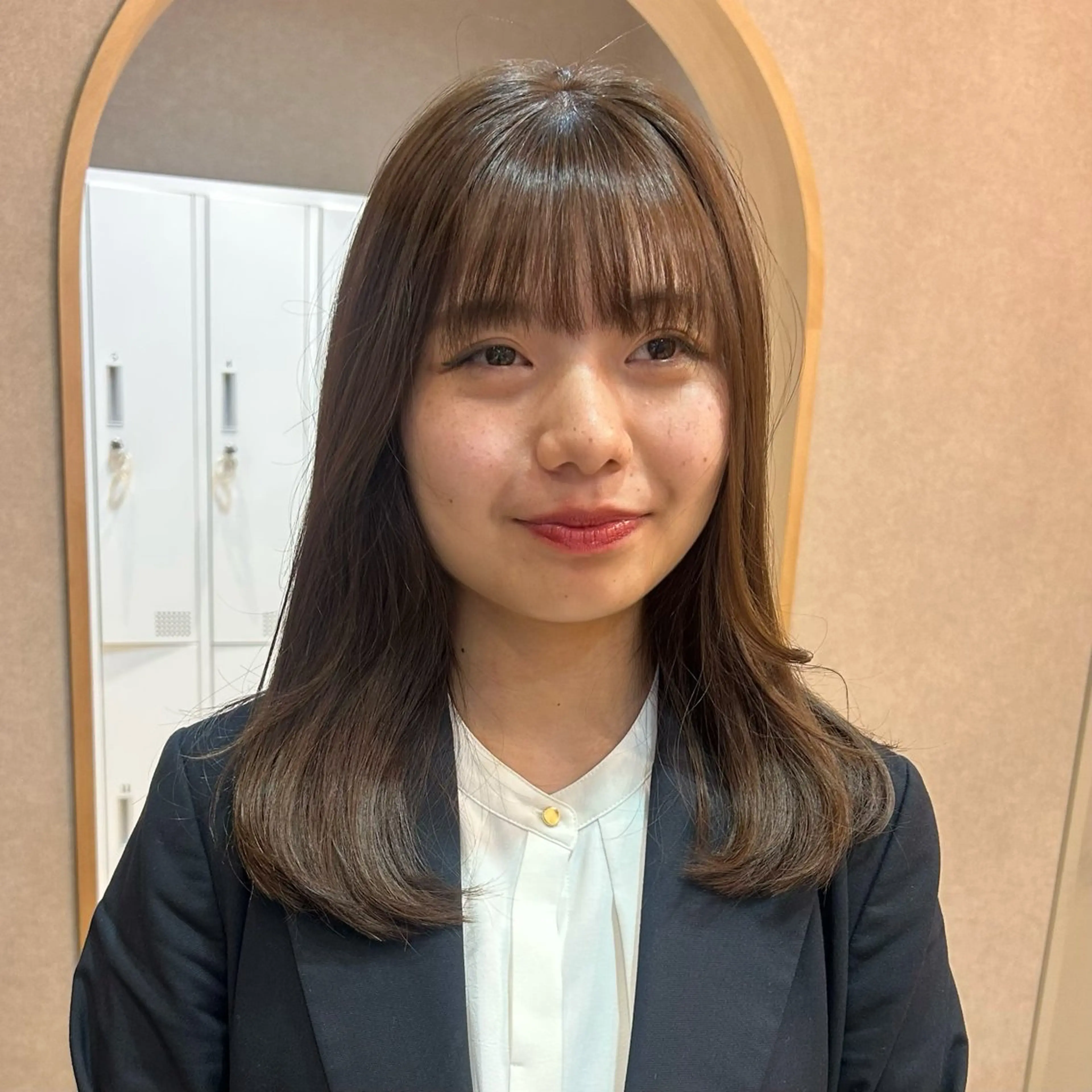 ミディアム カラー ベージュカラー 透明感カラー ヘアカラー トリートメント このか/似合わせ/ 透明感/ダブルカラーのヘアスタイル