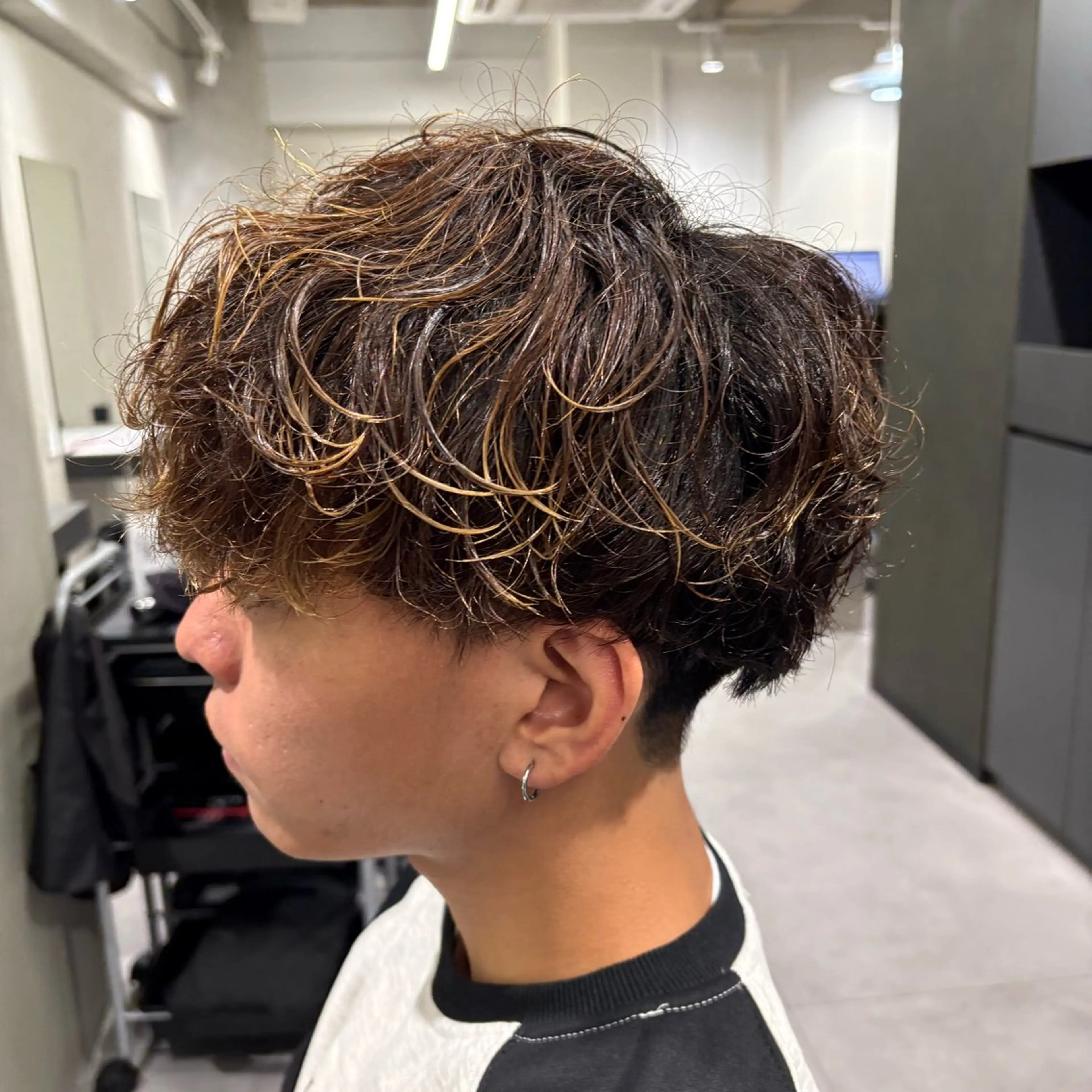 ショート パーマ メンズ メンズパーマ カット パーマ 🔱波巻きパーマ🔱 しゅうとのヘアスタイル