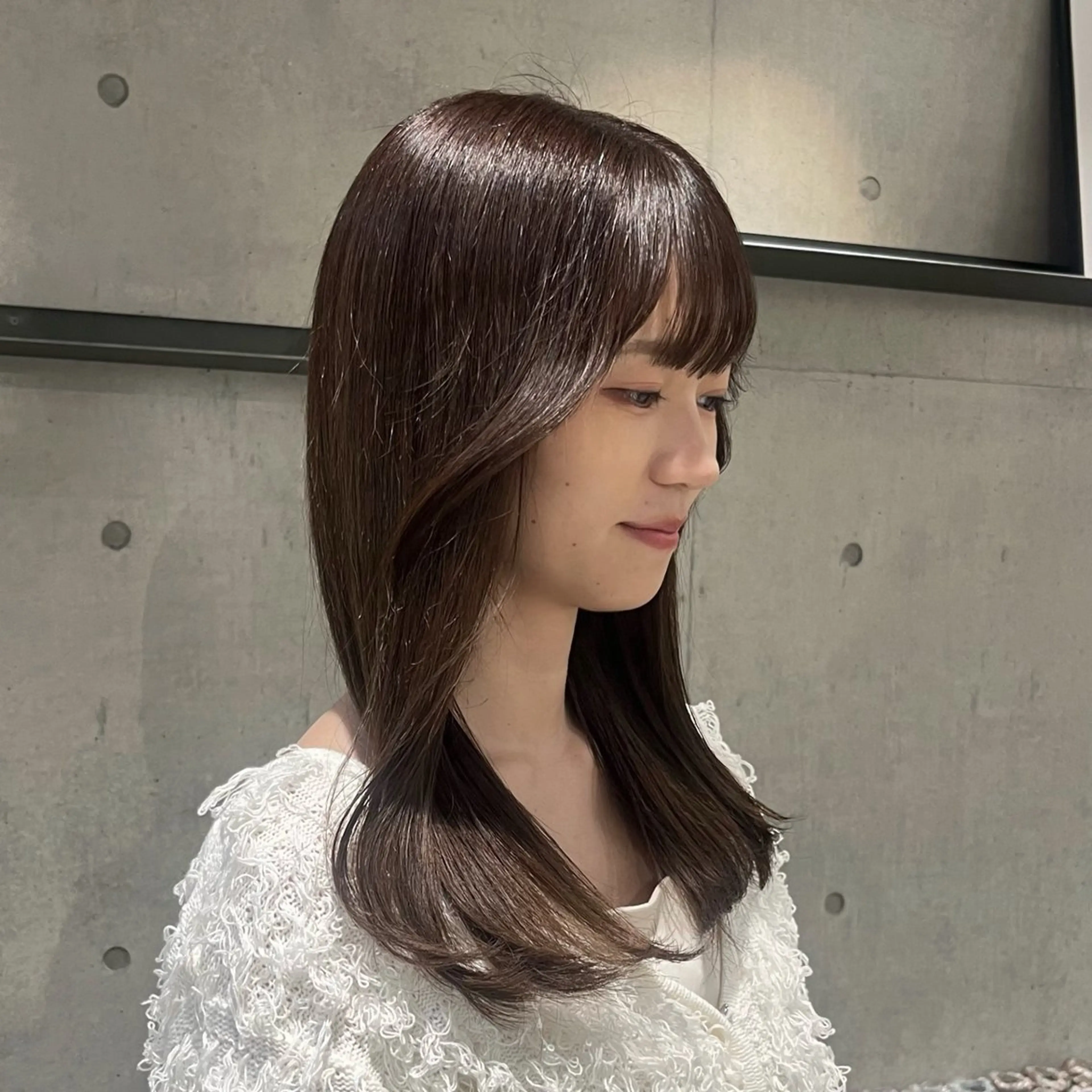 セミロング ヘアカラー Luont所属・aren ／透明感colorのヘアスタイル