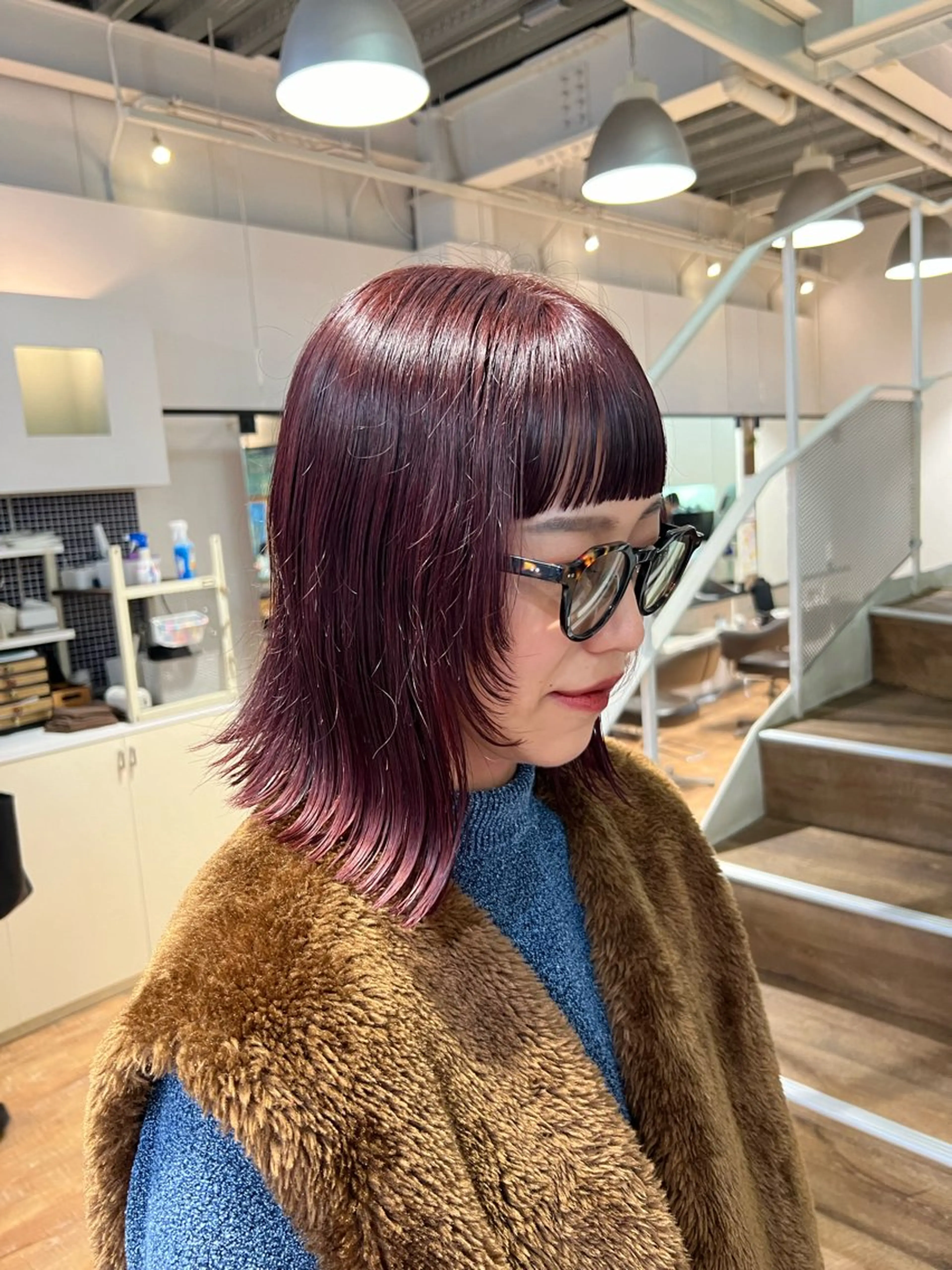 カラー レッドカラー ボブ ヘアカラー インナーカラー♡ Nanakoのヘアスタイル