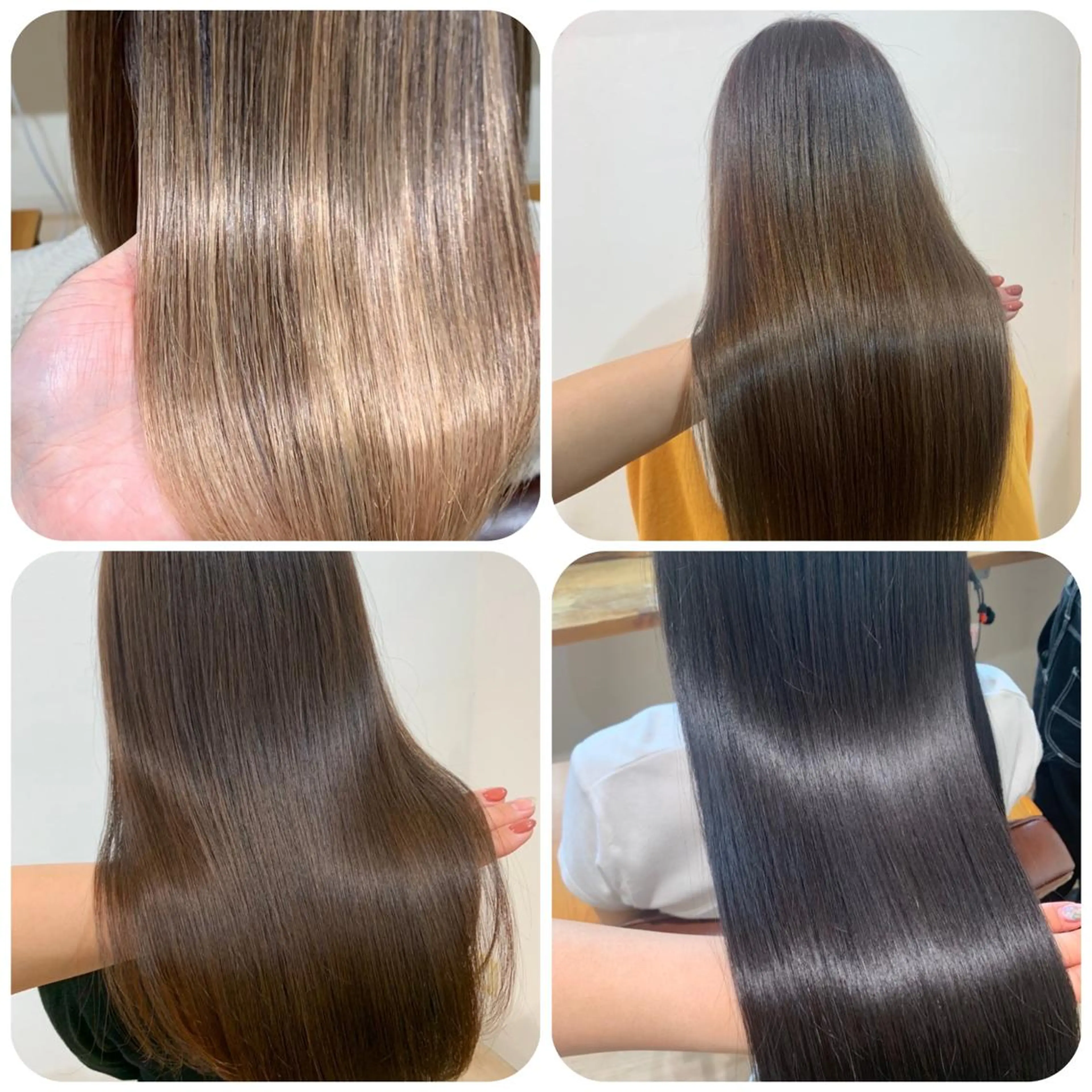 セミロング カラー トリートメント ﾎｯﾄﾍﾟｯﾊﾟｰ に移行中【かな】のヘアスタイル