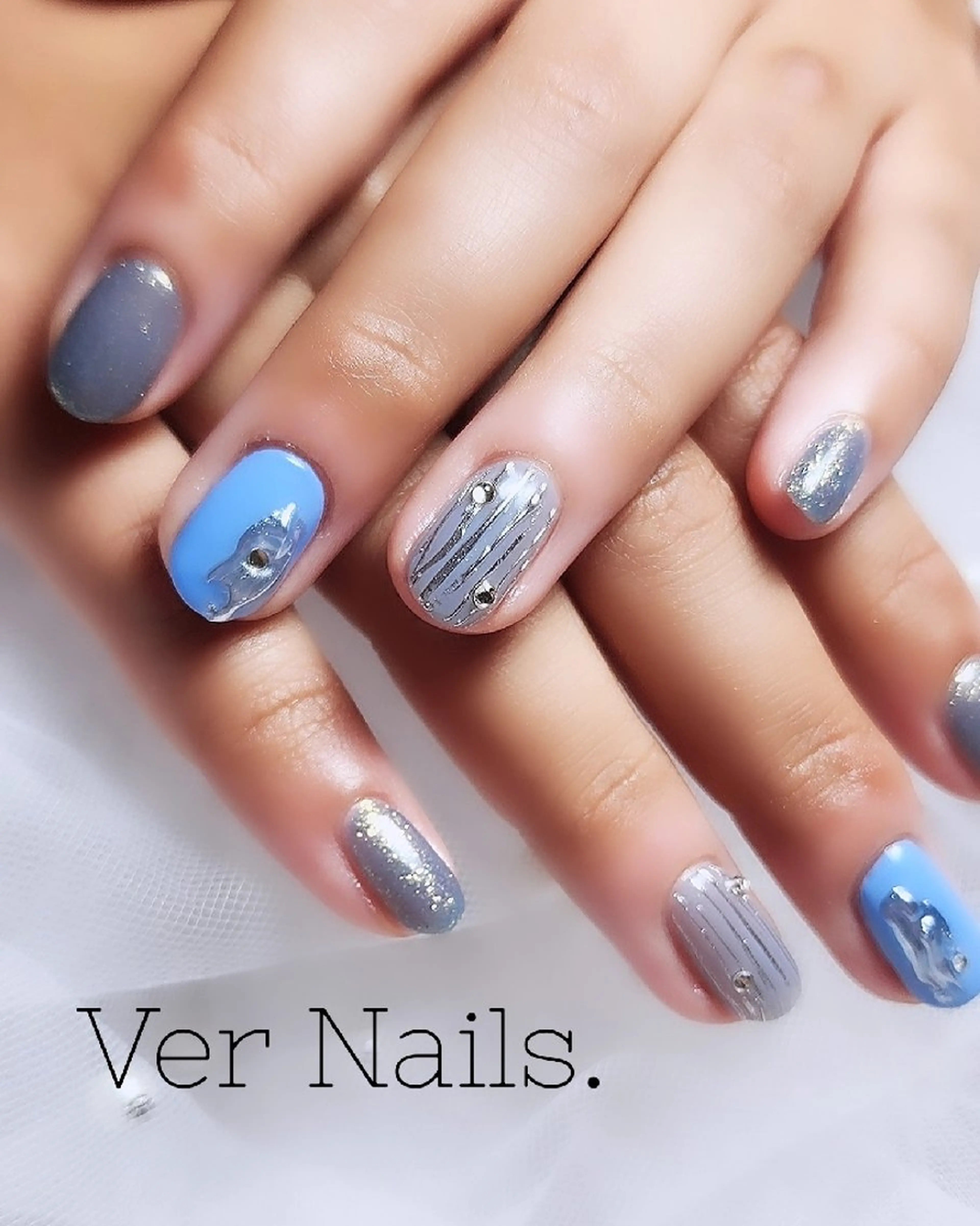 ネイル ブルー ニュアンスネイル ハンドネイル Ver  Nails.のその他イメージ