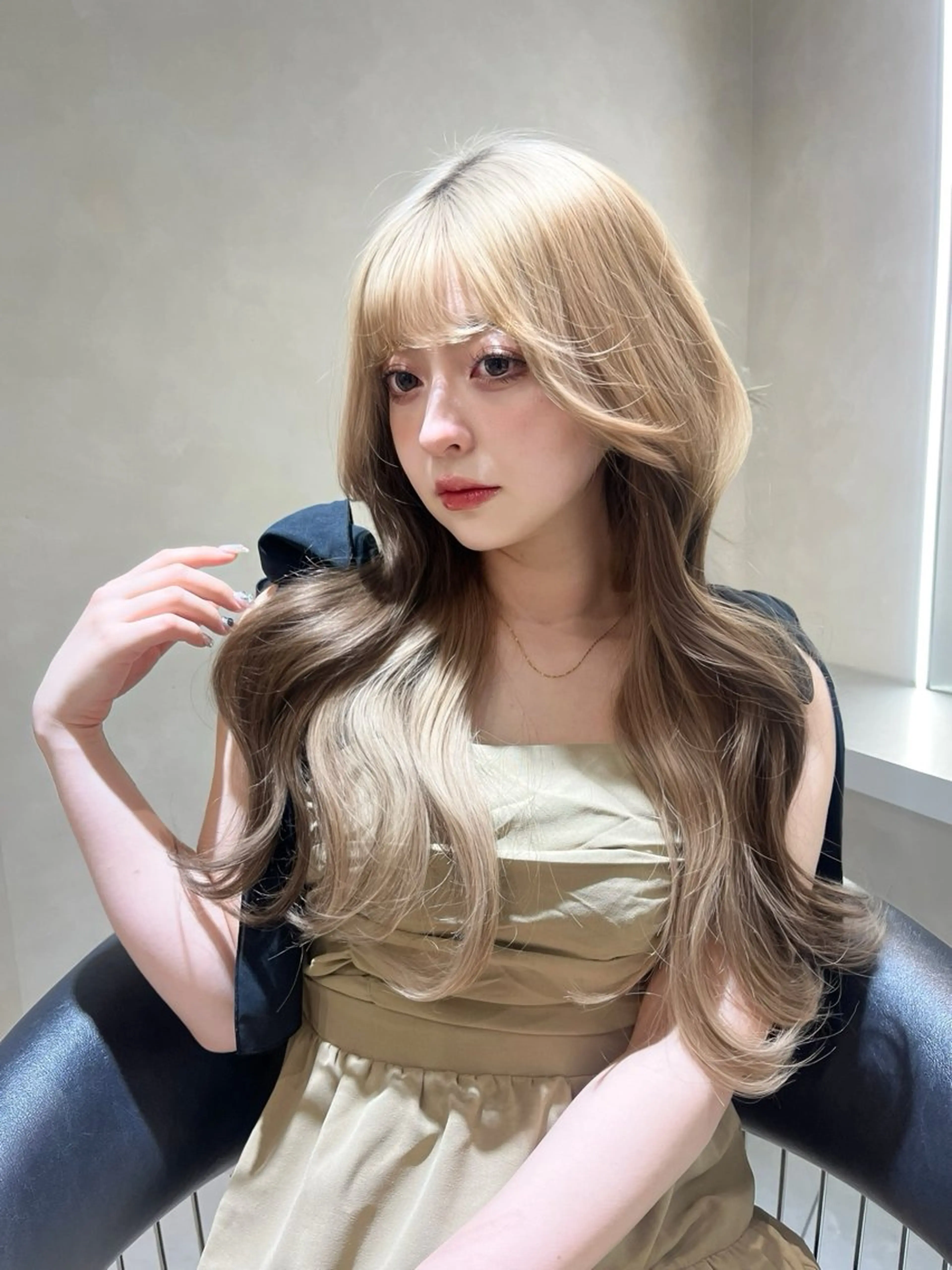 カラー 韓国メンズ特化 ダウン・毛流れパーマのヘアスタイル