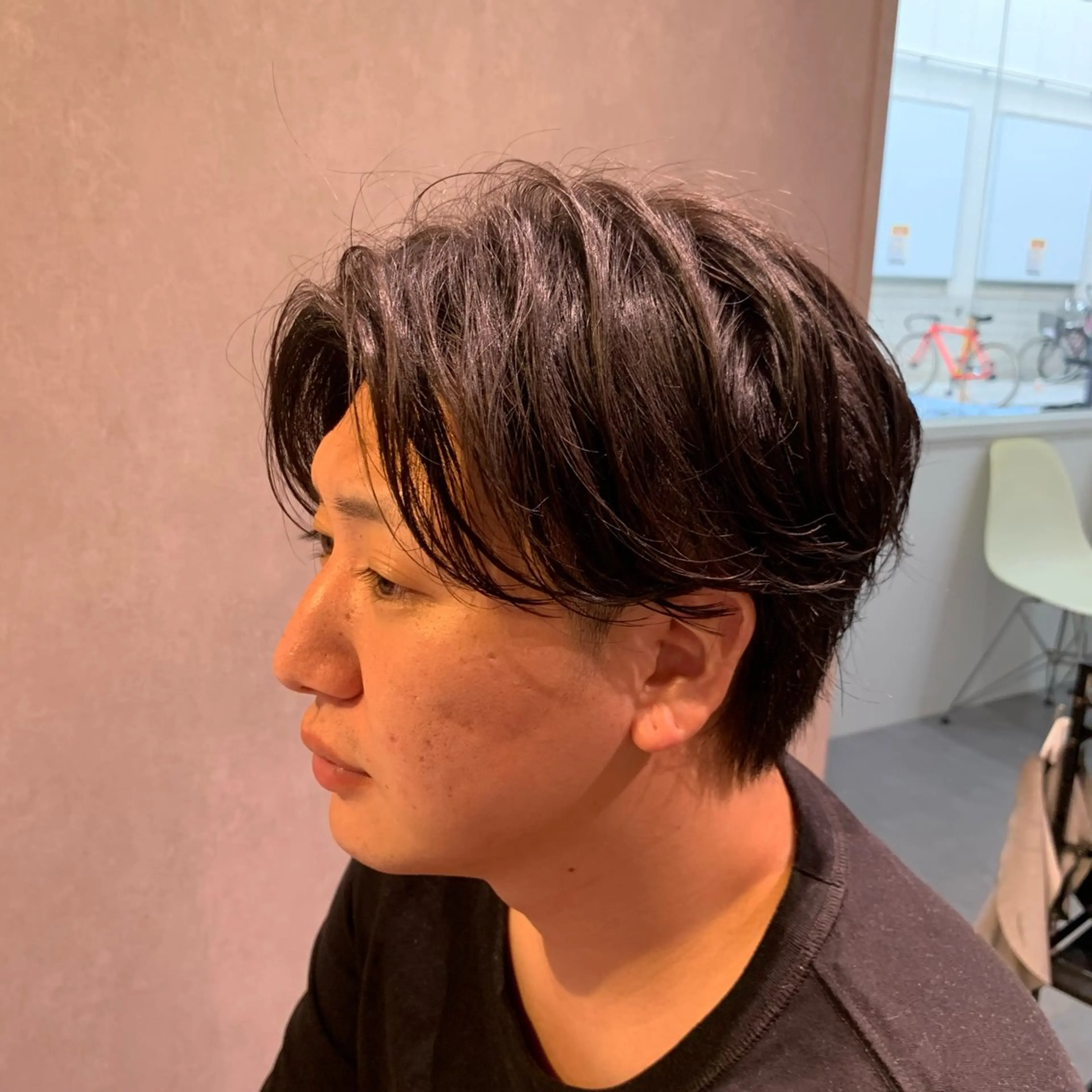 パーマ メンズ 濱口 健慎のヘアスタイル