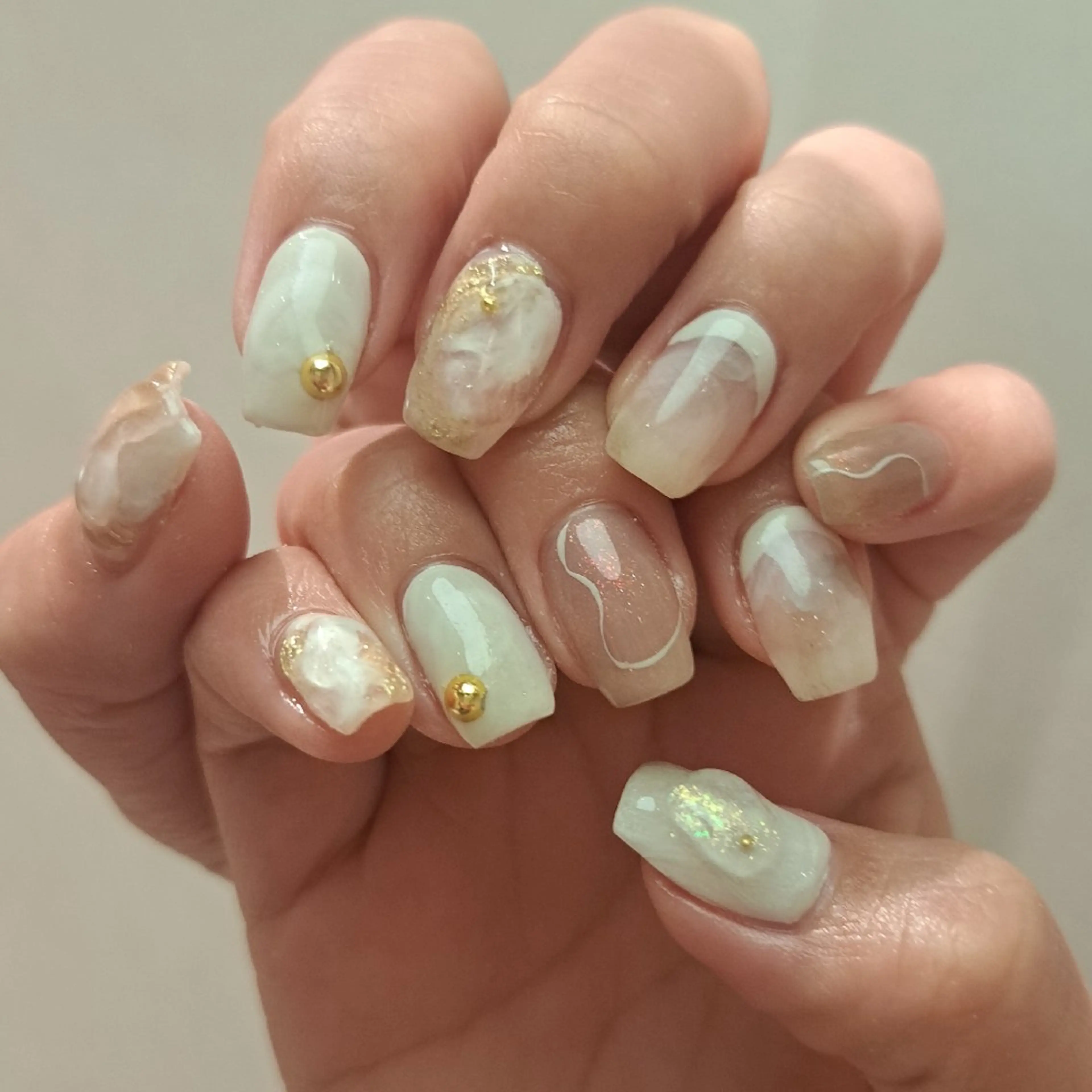 ネイル アートネイル ジェルネイル 持ち込み ニュアンスネイル ホワイト Nail mood /アートし放題のネイルデザイン