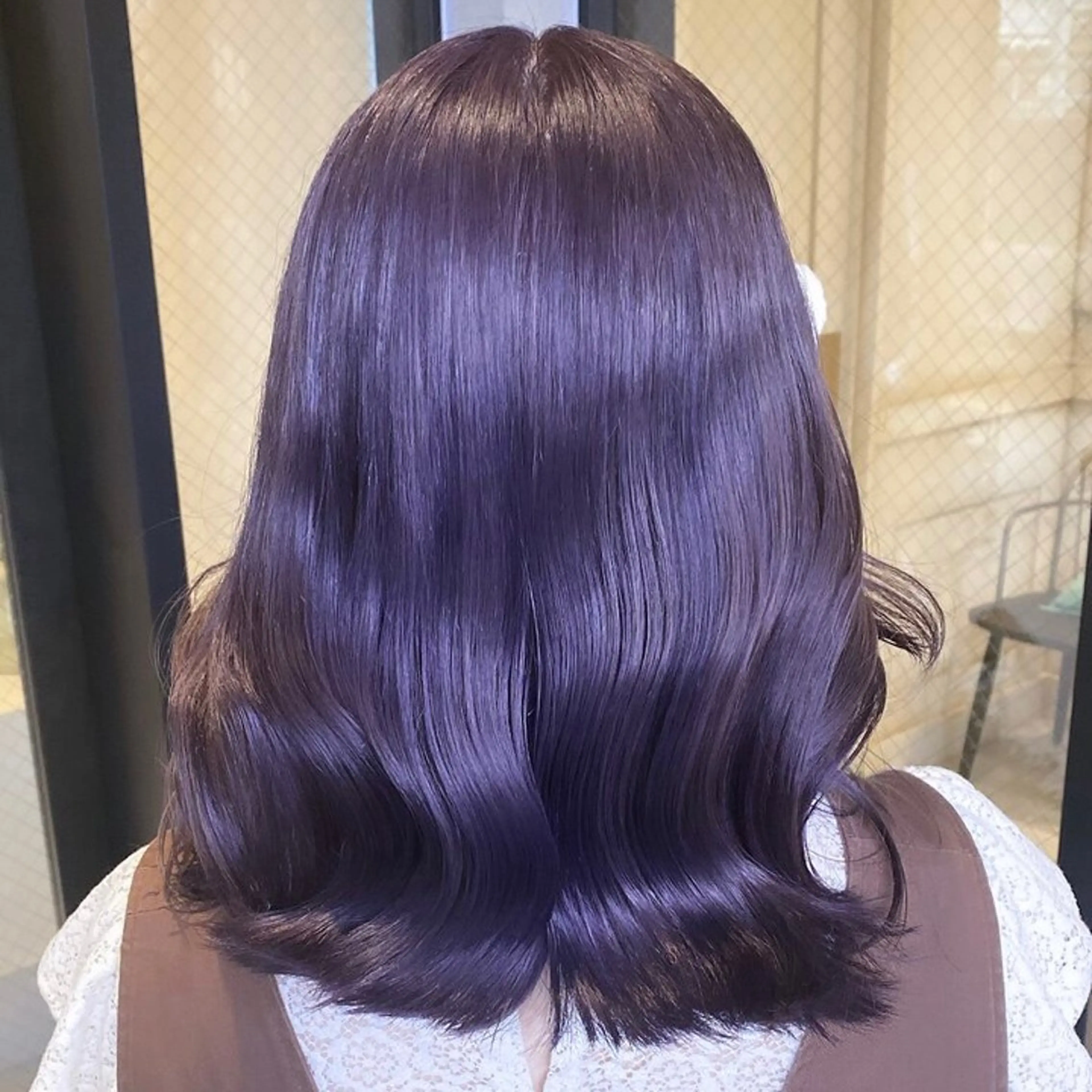 セミロング カラー ブリーチ ハイトーンカラー ラベンダーカラー 💖ブリーチ/暖色 𝐘𝐮𝐢💖のヘアスタイル