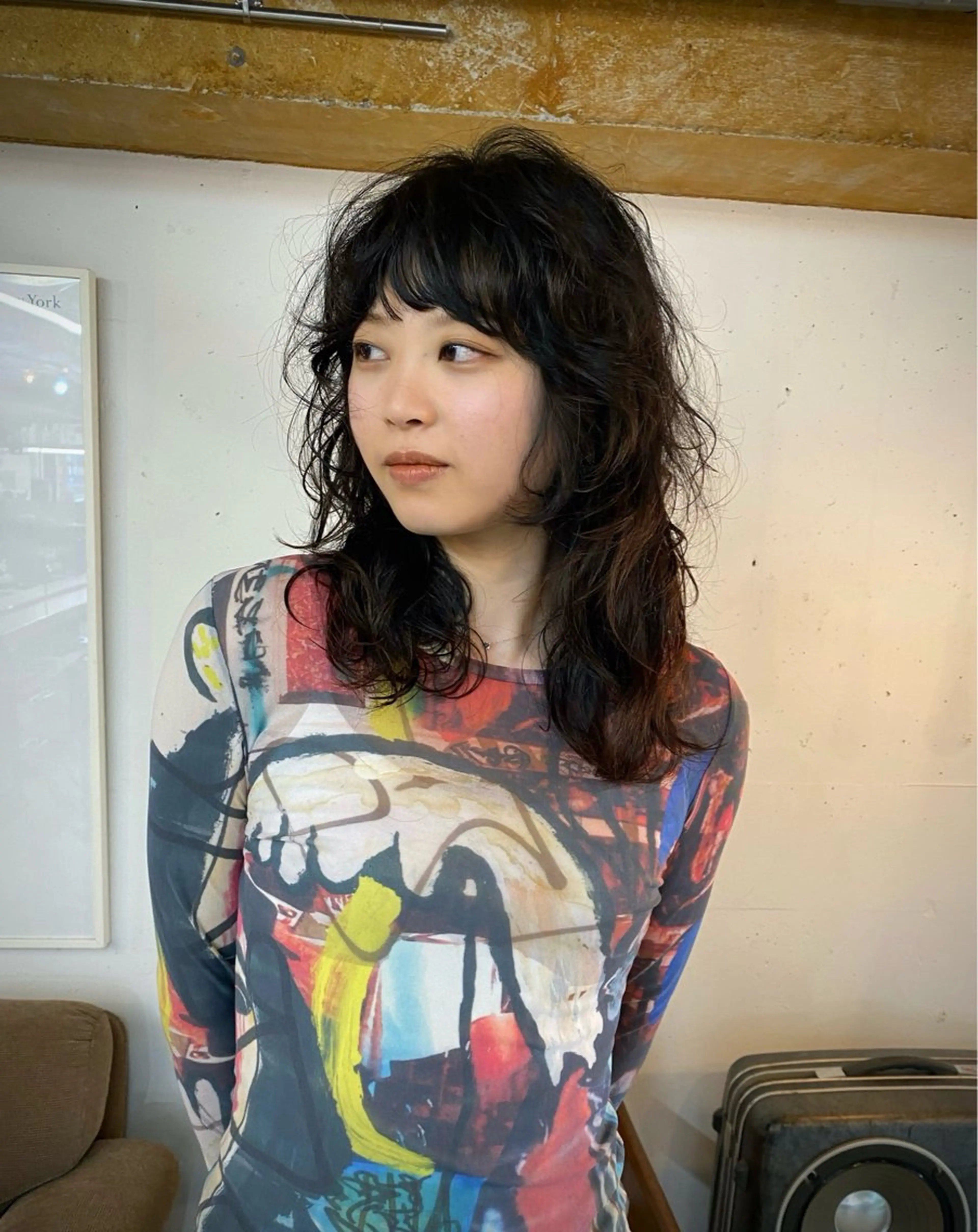 セミロング パーマ カット パーマ KEI gattacaのヘアスタイル