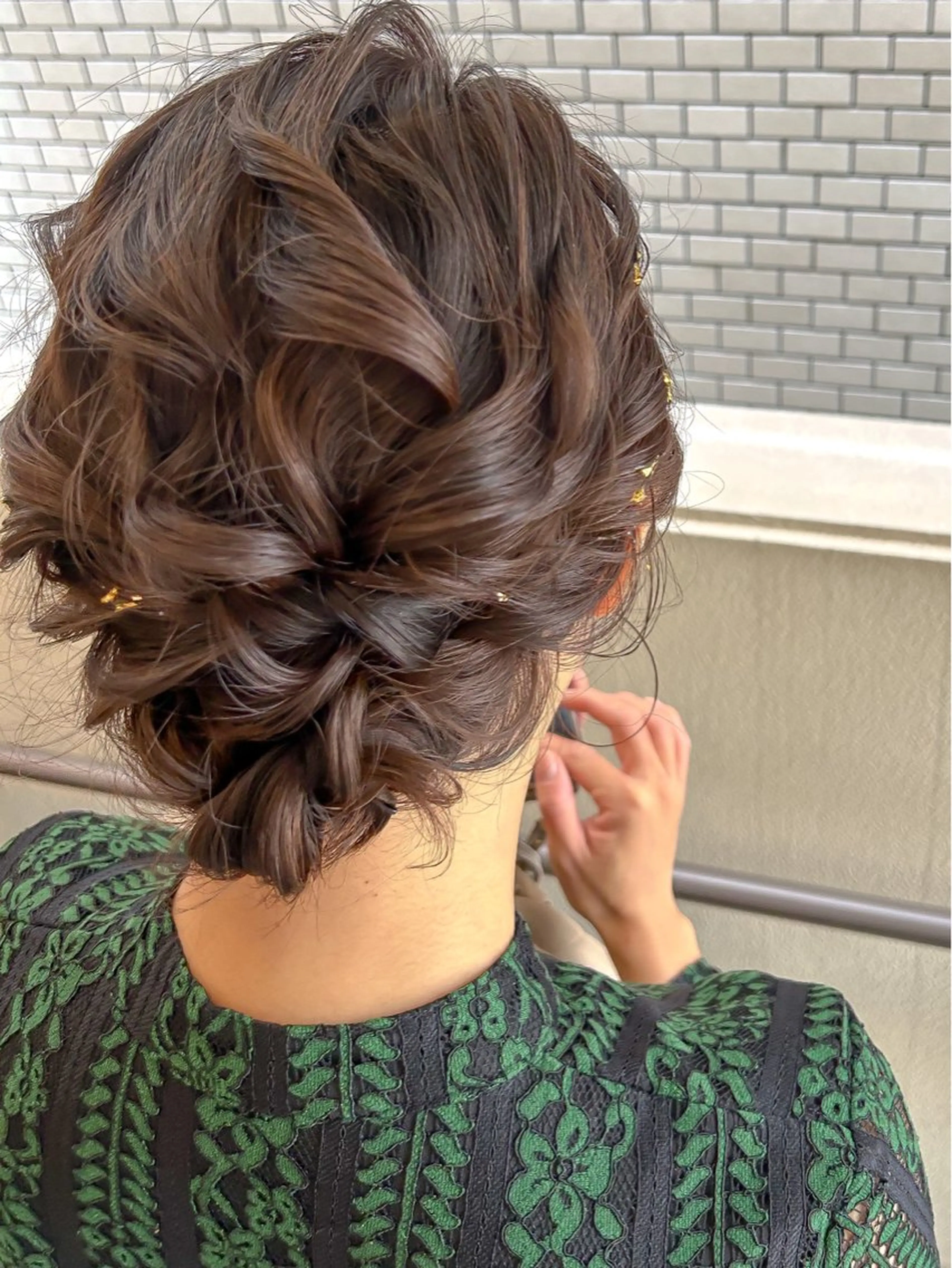 ミディアム ヘアアレンジ ボブ ヘアセット 飯塚 沙衣のヘアスタイル