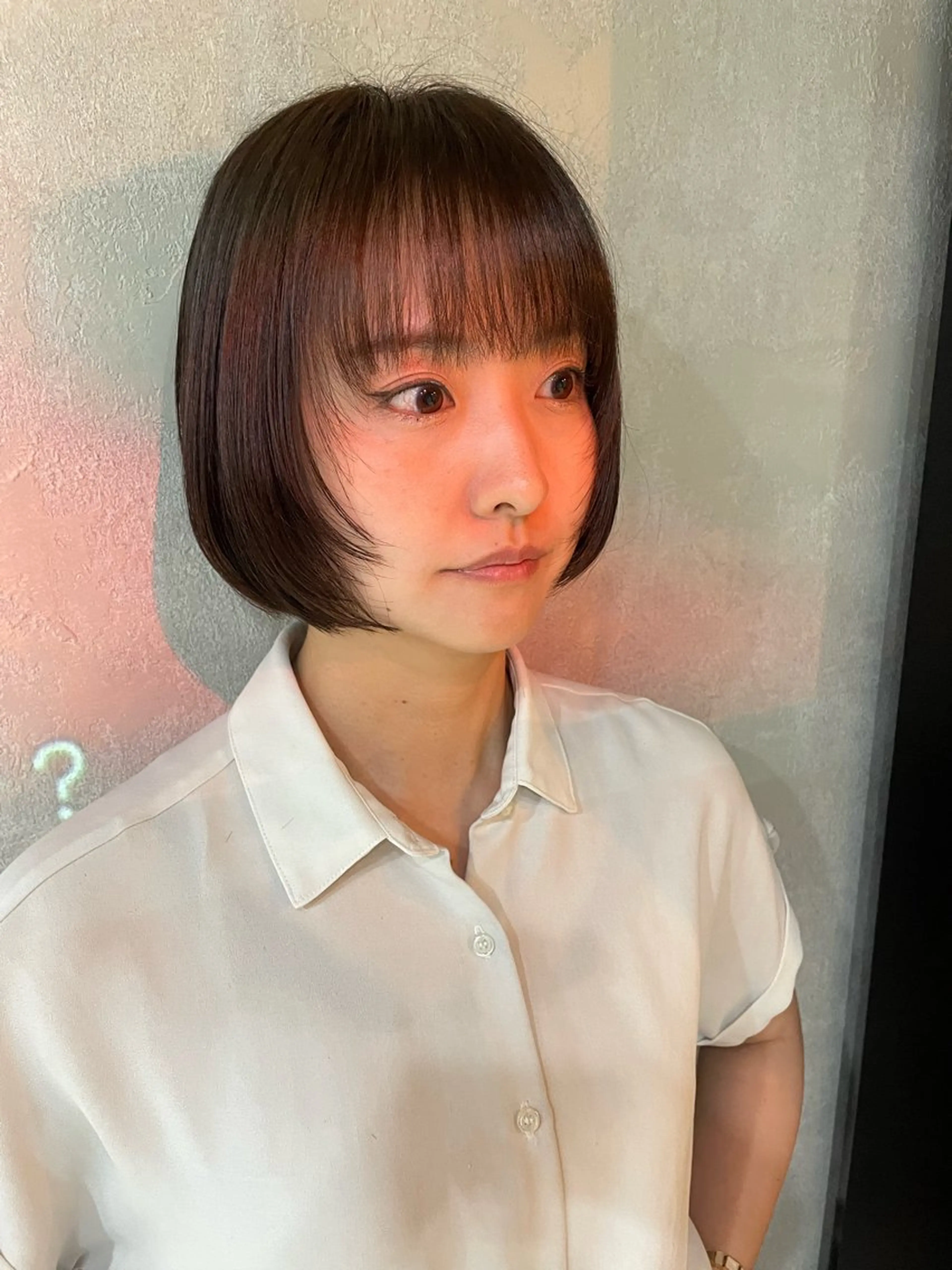 ショート ボブレイヤー ボブ 顔まわりレイヤー 顔周りカット 髪質改善 縮毛矯正 SALOWIN ebisu所属・🫧髪質改善🫧 恵比寿　MIYUKIのヘアスタイル