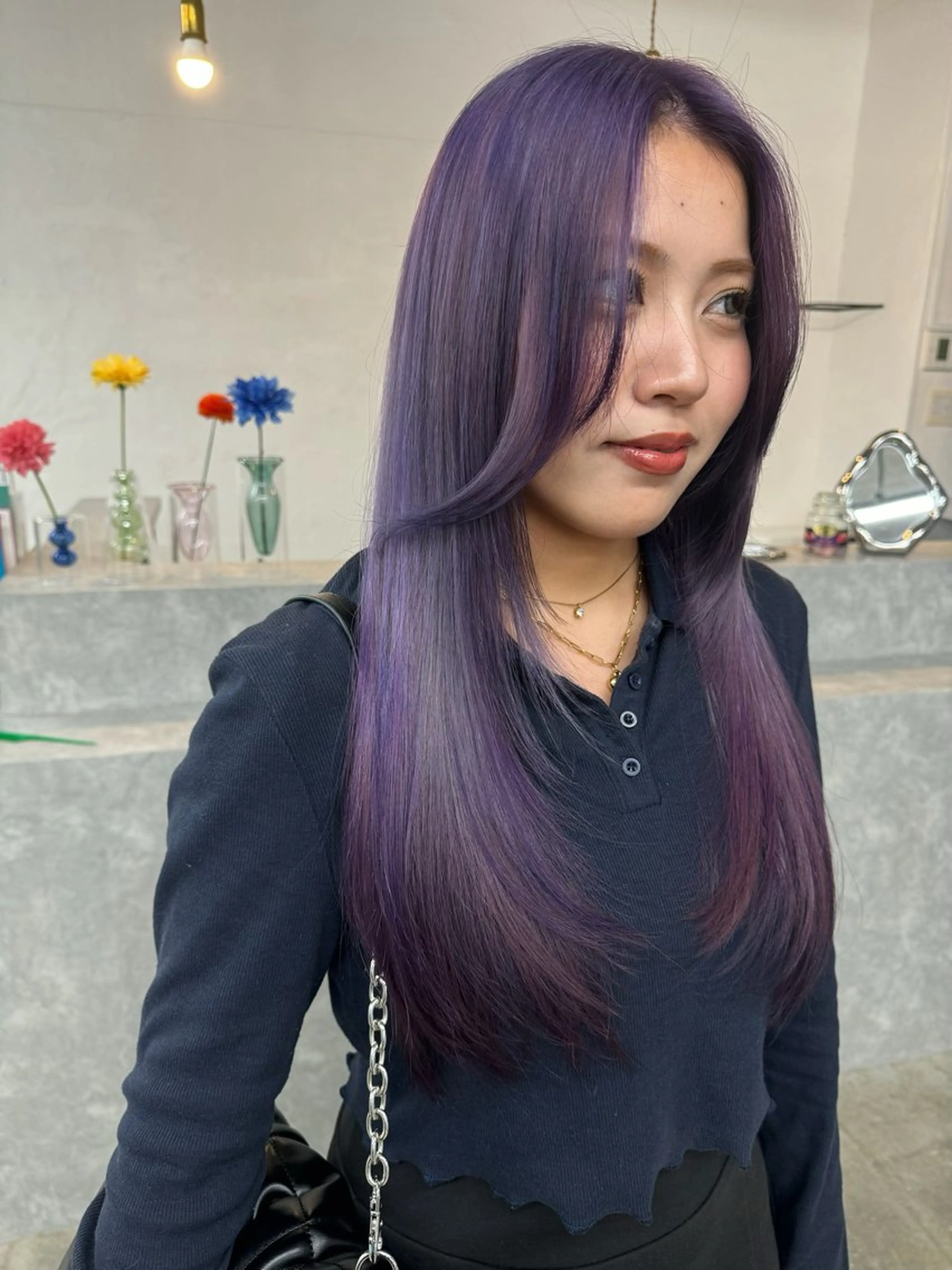 ロング ヘアカラー トリートメント 艶カラー🫧 MOMOYOのヘアスタイル