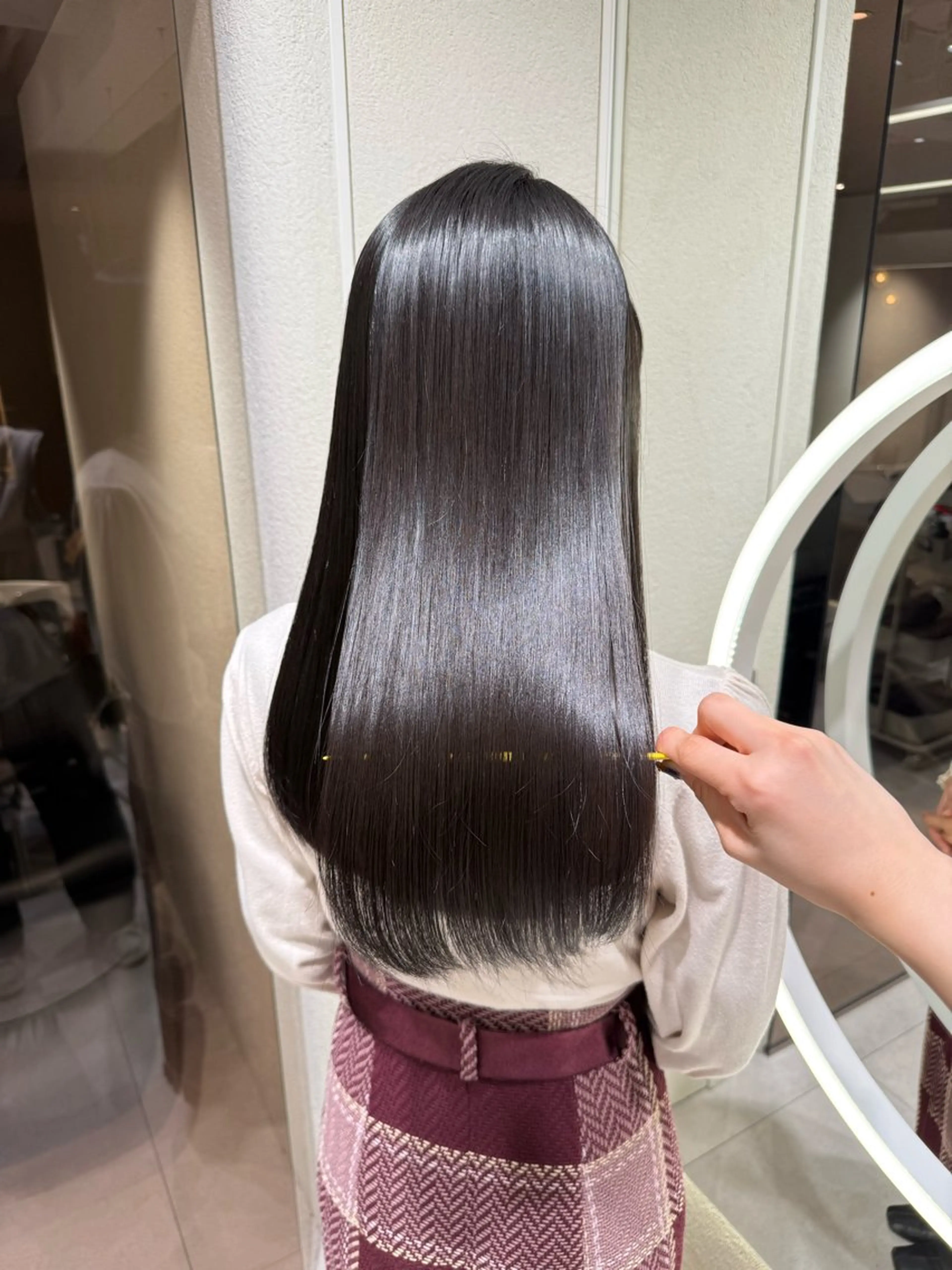 ロング パーマ カット 縮毛矯正 トリートメント ⭐️圧倒的透明感 カラー⭐️/sayuのヘアスタイル