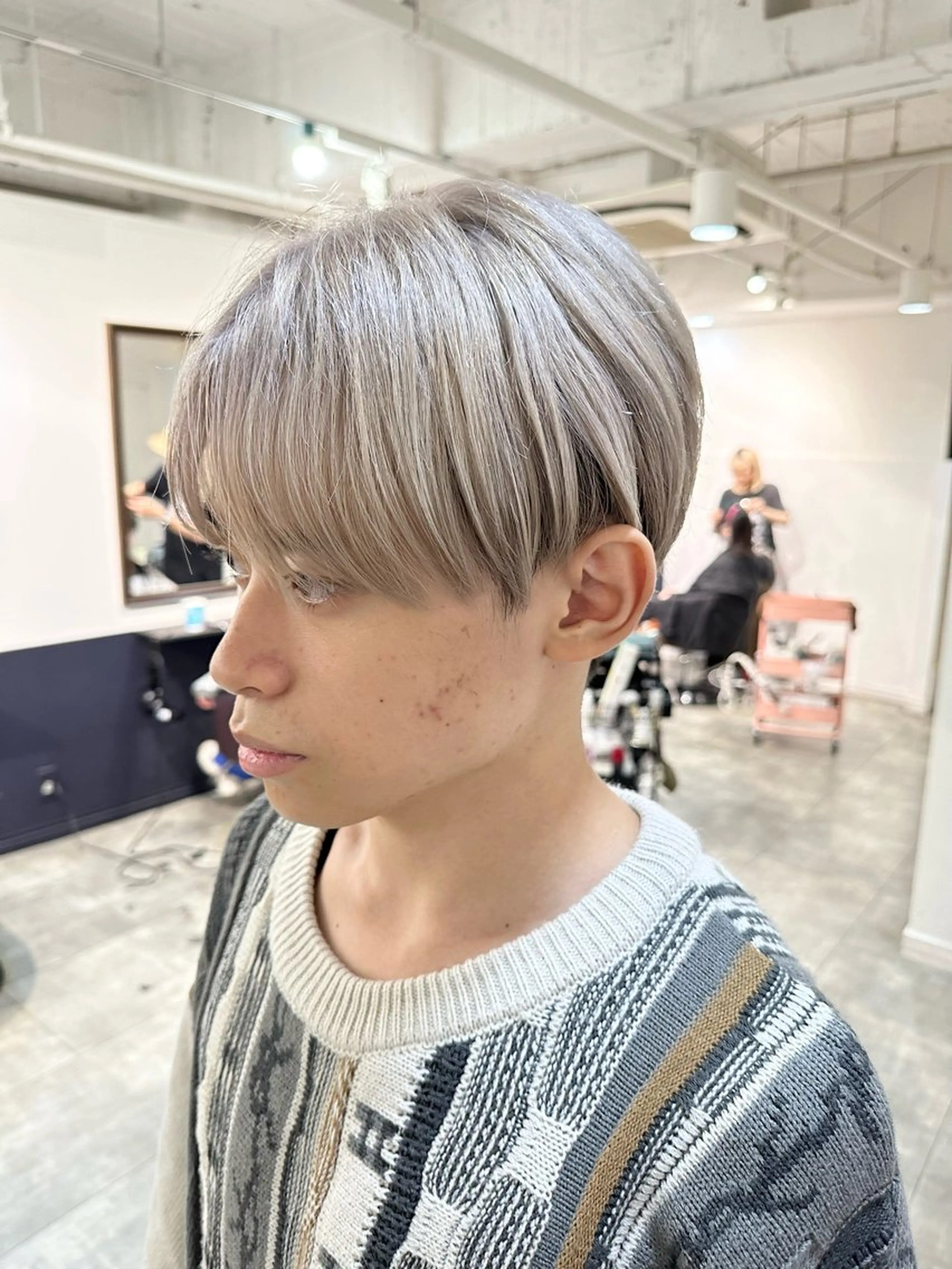 ショート カラー メンズ 【バレイヤージュ】 kentoのヘアスタイル