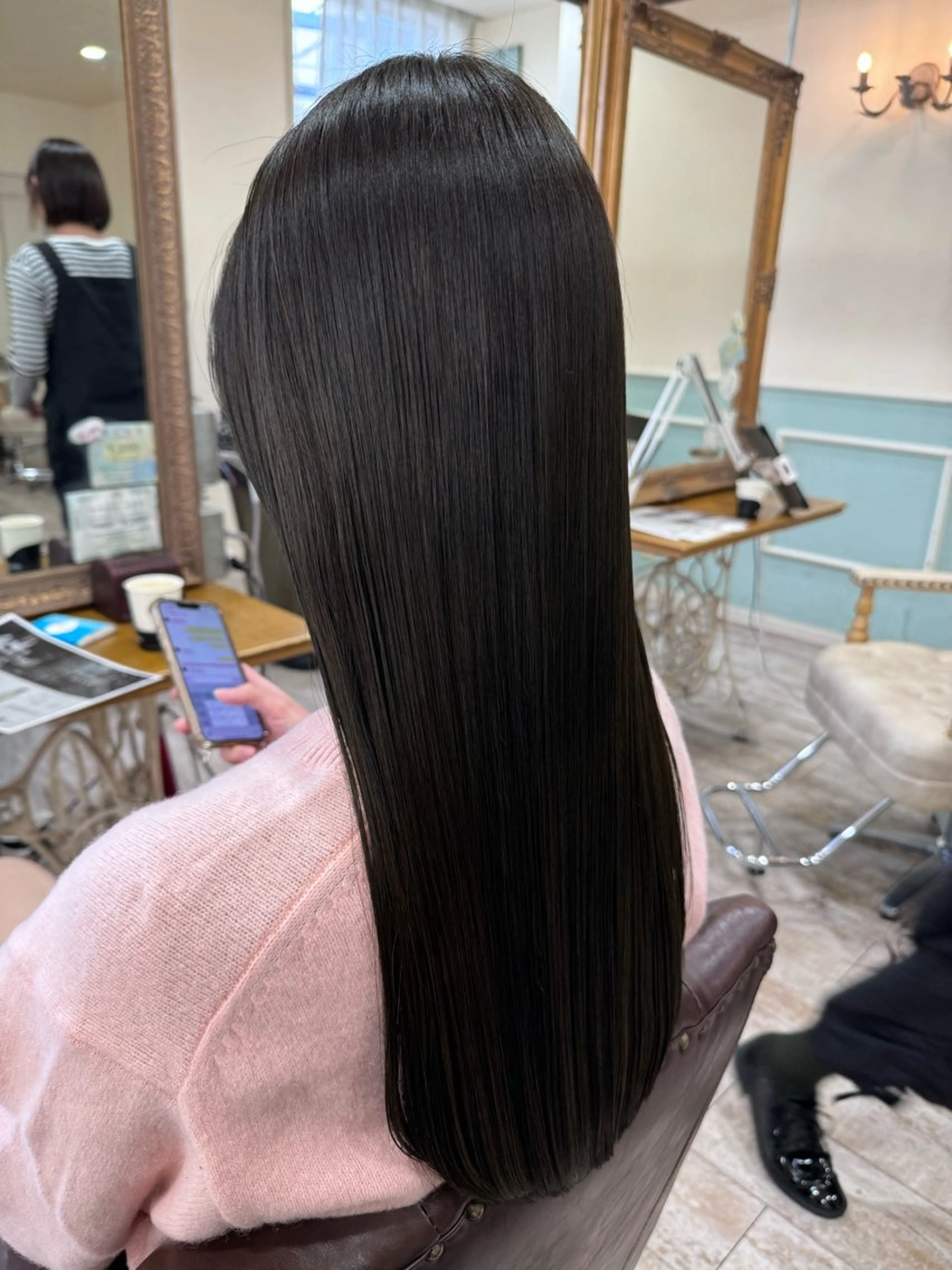 ロング カラー 髪質改善 レイヤーカット カット ヘアカラー 縮毛矯正 トリートメント noble店長 松本　拓也▶◀*.のヘアスタイル
