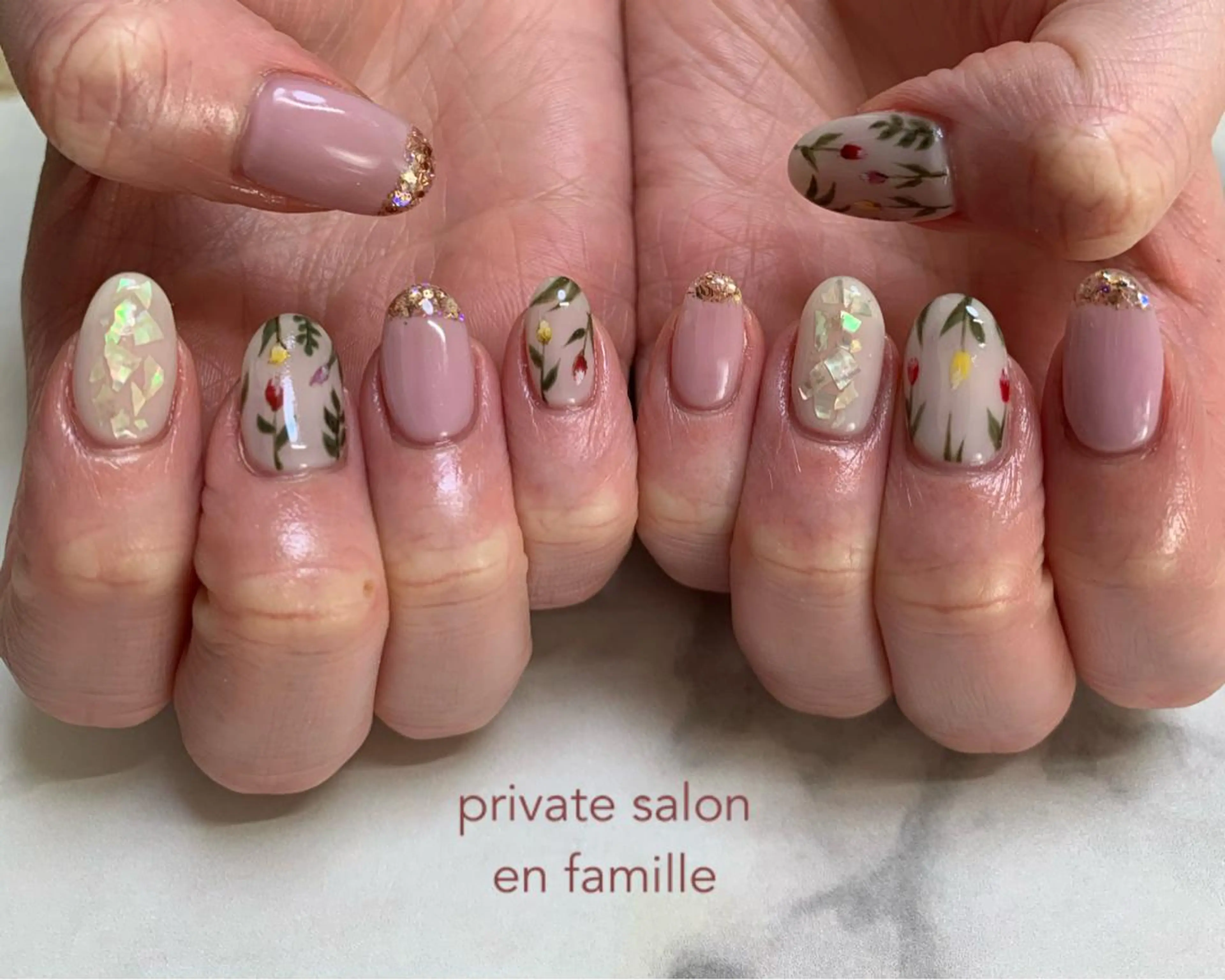 ネイル ハンドネイル nail salon en familleのネイルデザイン