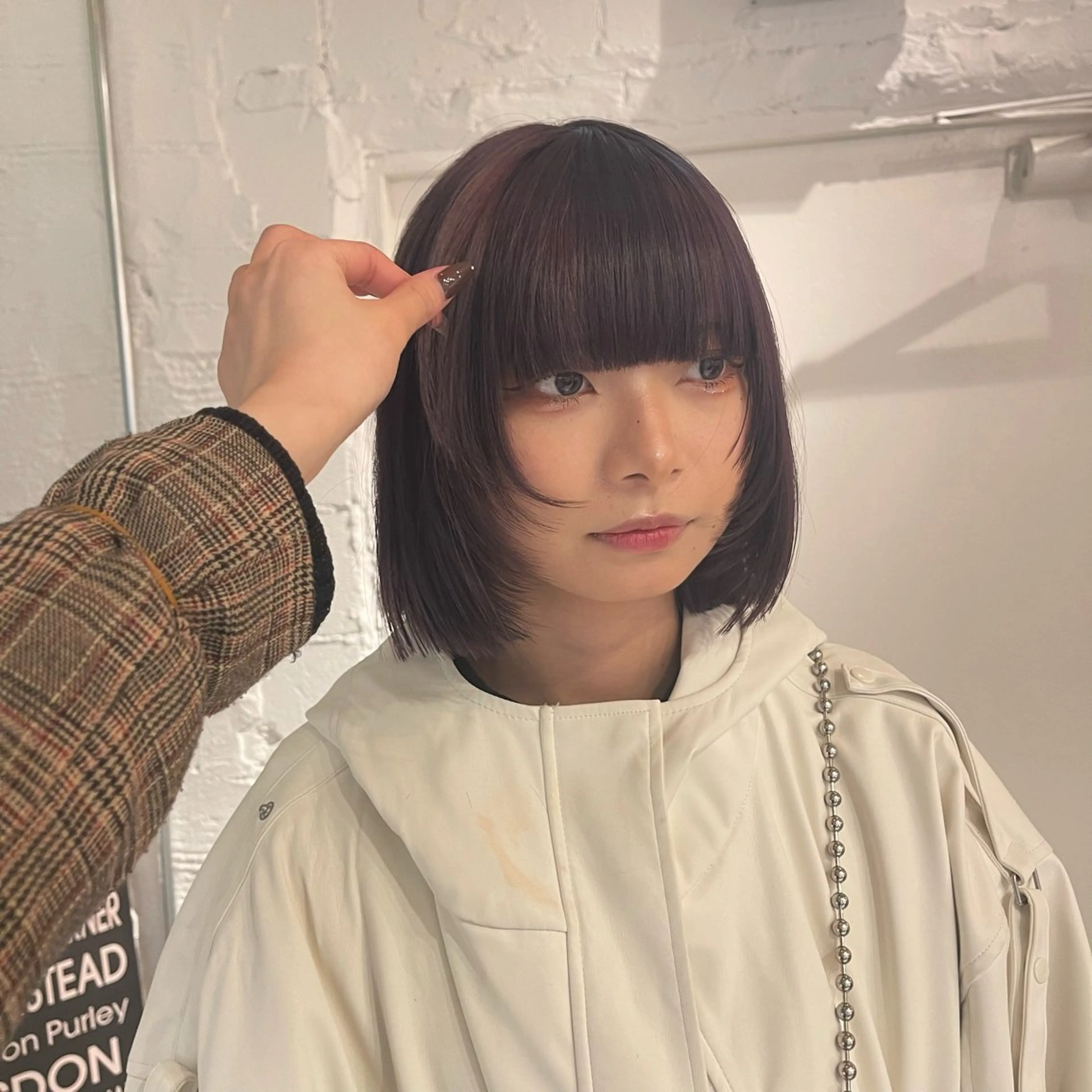 ショート カラー ヘアカラー トリートメント lunty miichiのヘアスタイル
