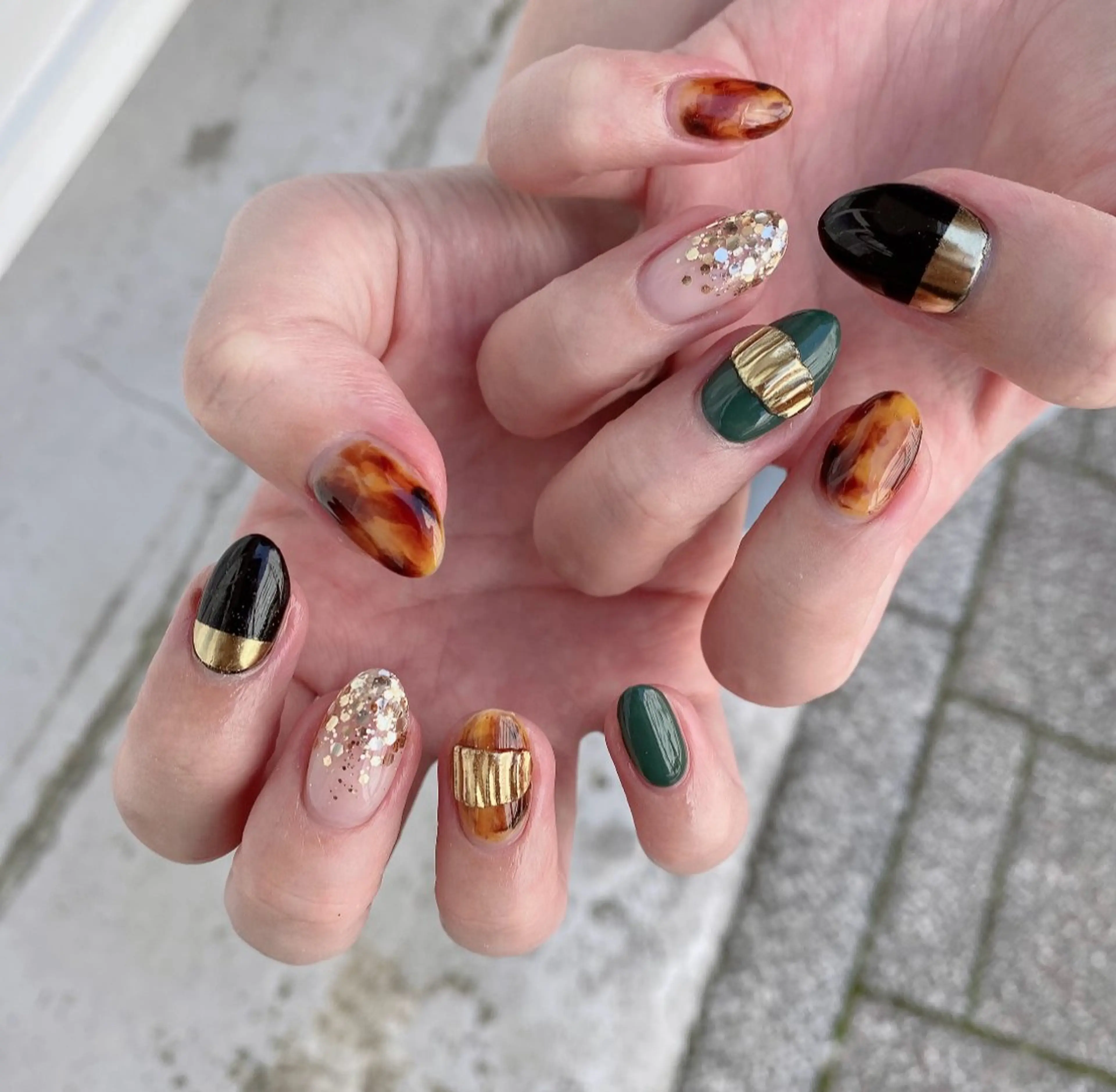 ネイル ジェルネイル ミラーネイル megu_ kanoanailのネイルデザイン