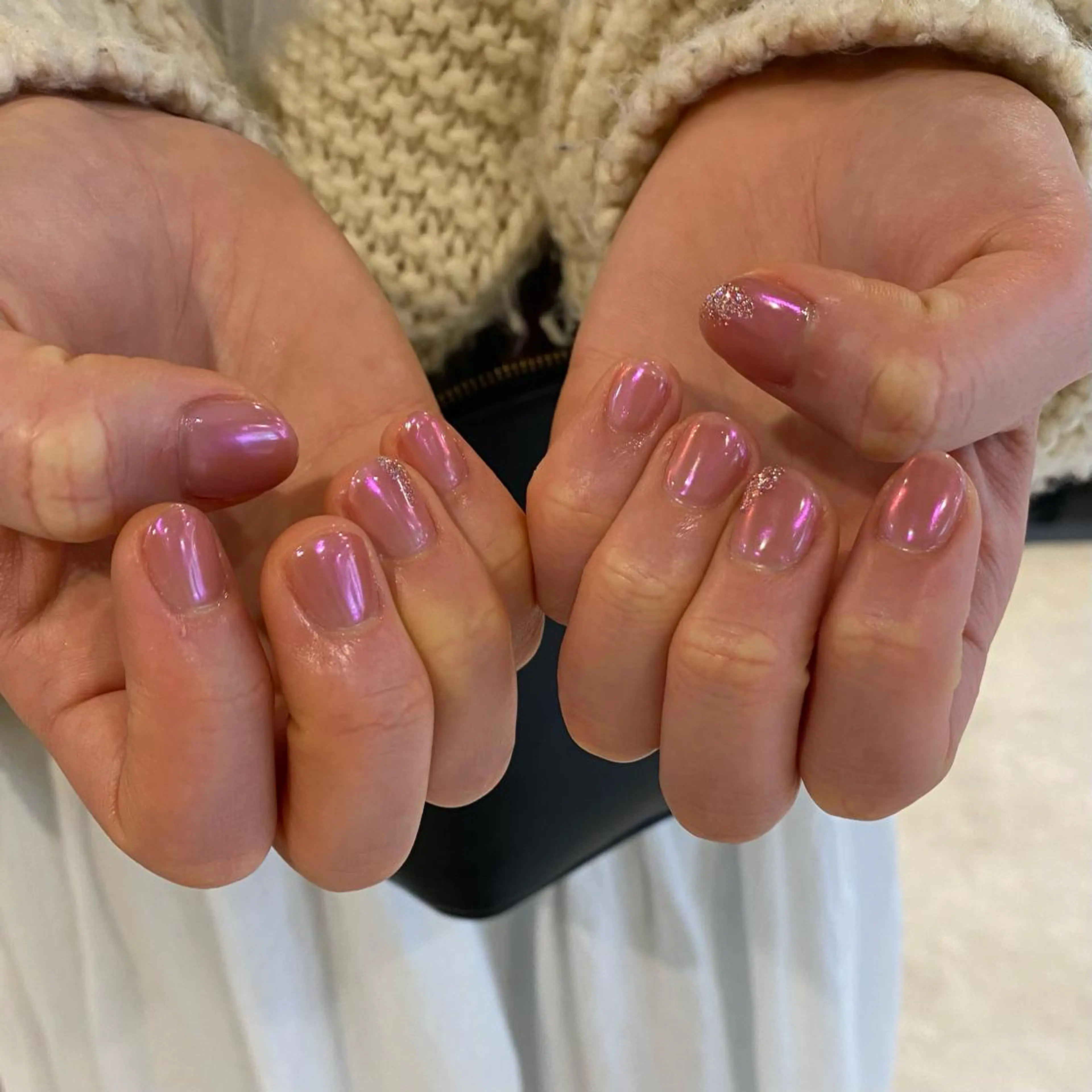 ネイル オーロラネイル ニュアンスネイル ハンドネイル RINO AMANE nailのネイルデザイン