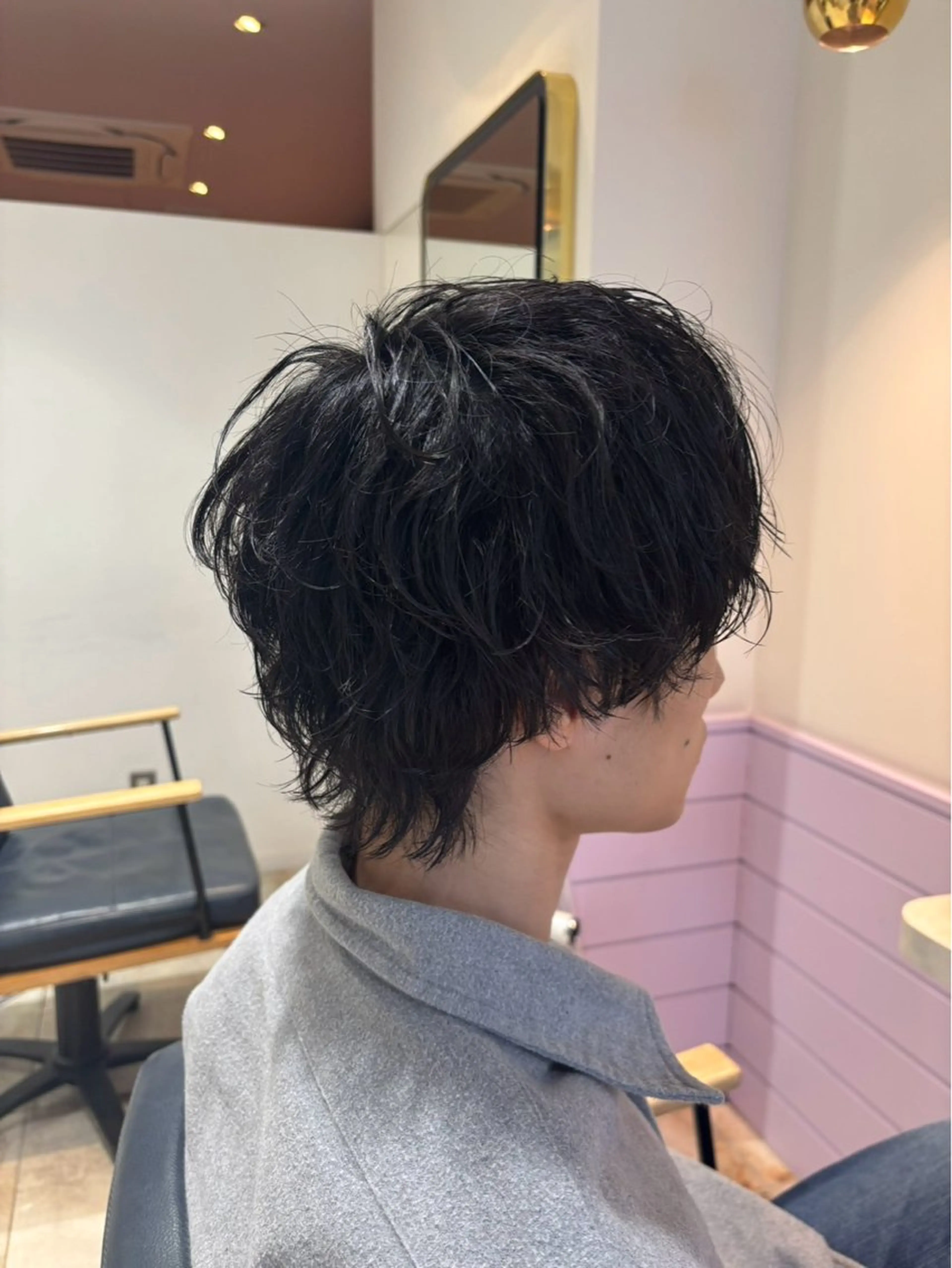 パーマ メンズ センターパート/ メンズ特化/日向🔥のヘアスタイル