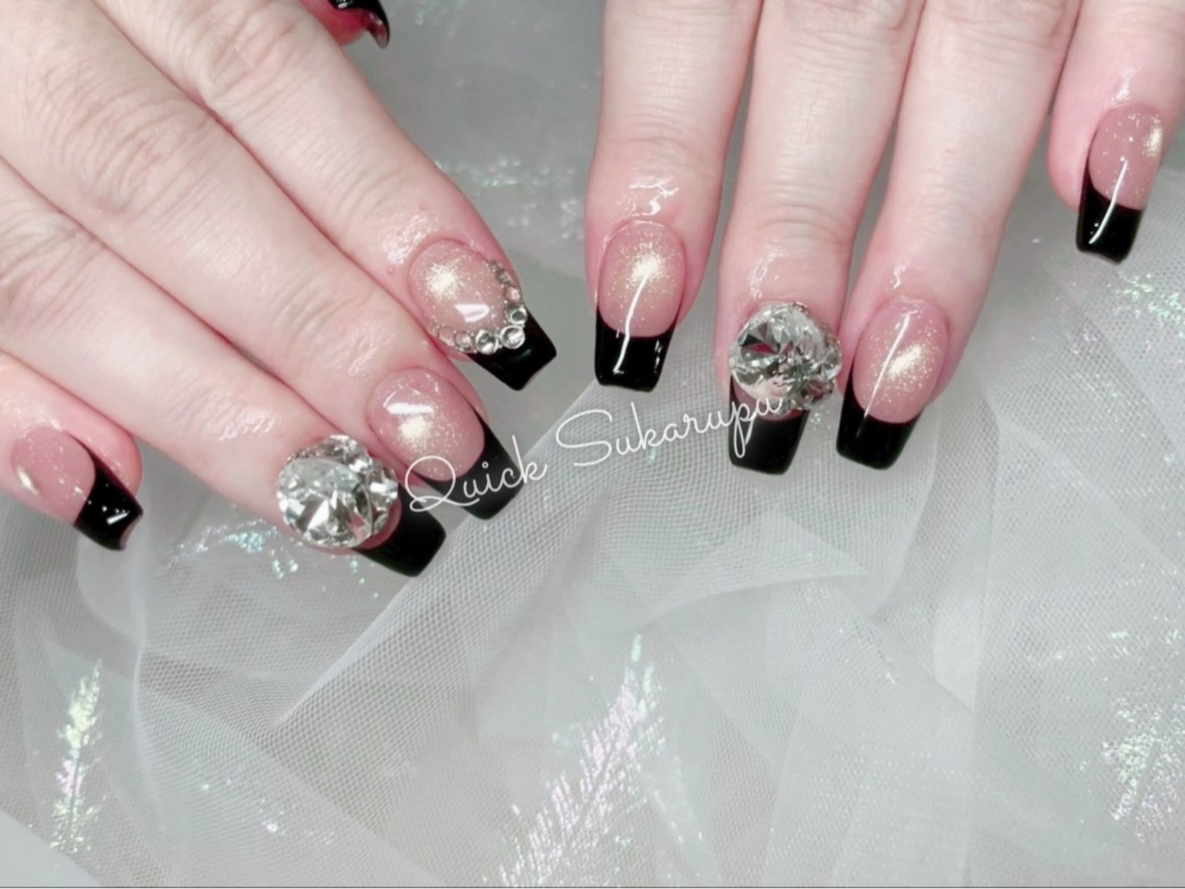 ネイル フレンチネイル マグネットネイル ハンドネイル Quick Sukarupu 高田馬場店所属・Quick Sukarupuのネイルデザイン