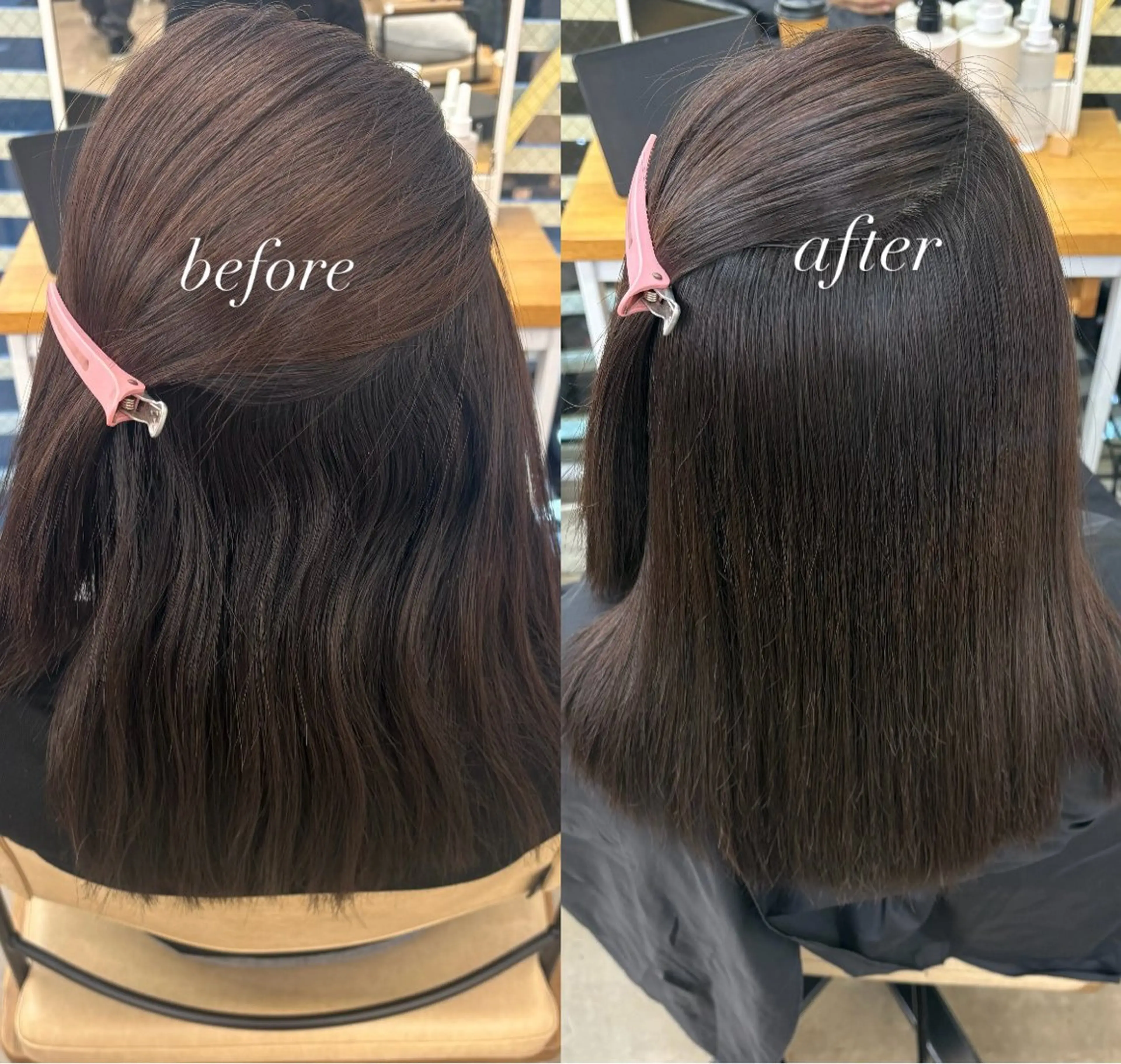 🍒当日予約🙆‍♀️🍒地毛風さら艶縮毛矯正➕ワンステップ内部補習Aujuatreatmentの写真