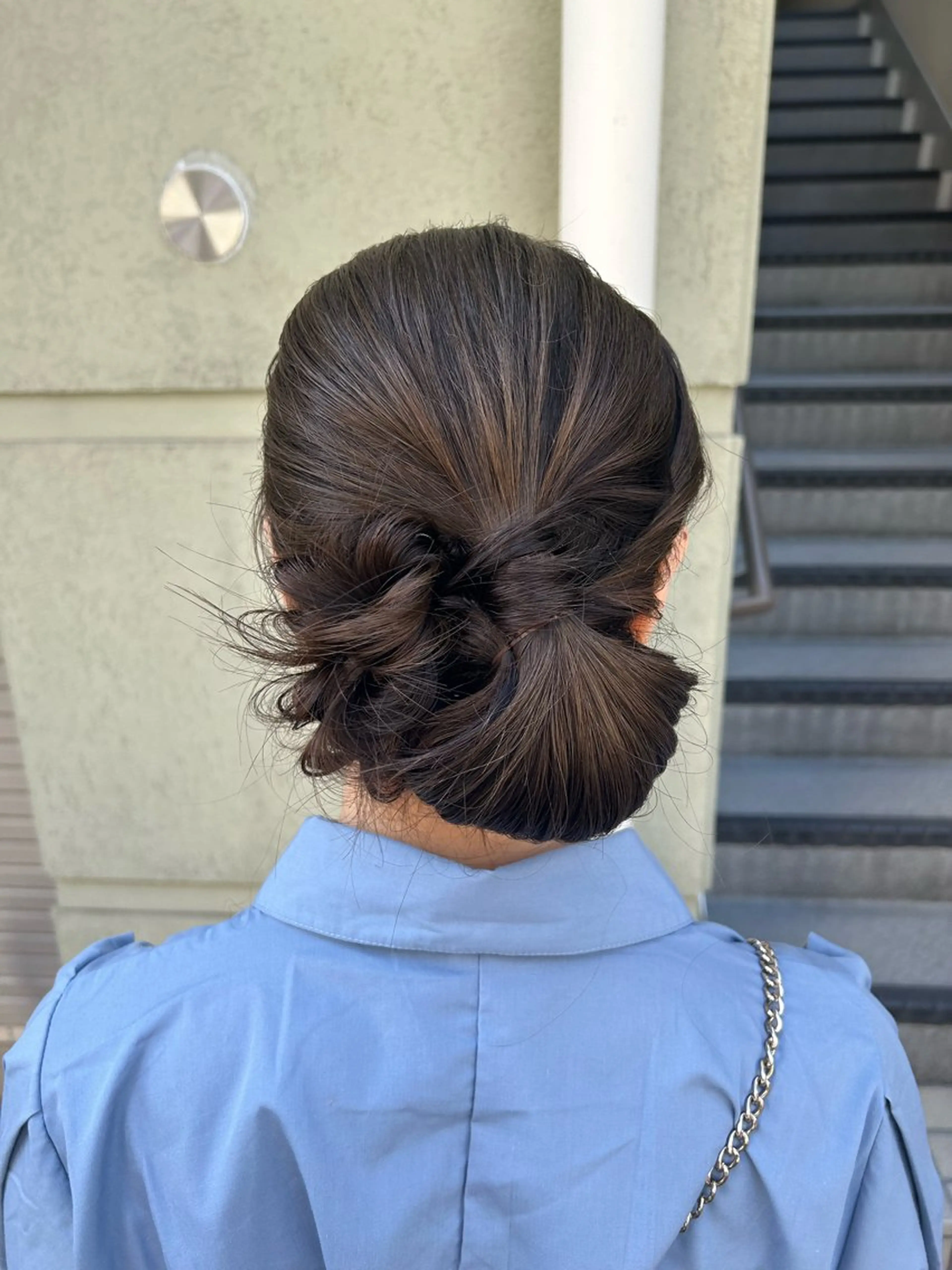 セミロング ヘアアレンジ ヘアセット 飯塚 沙衣のヘアスタイル