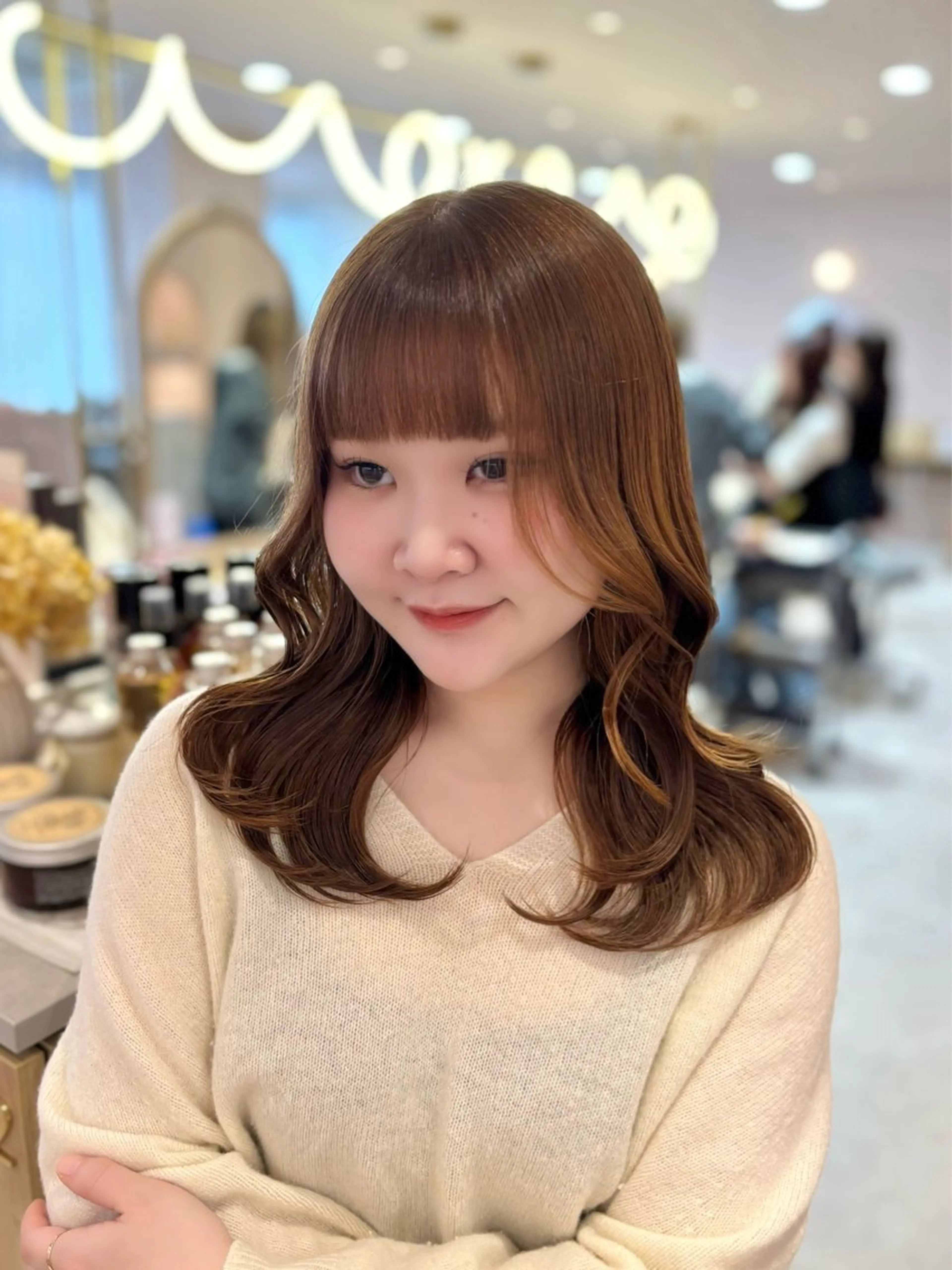 ロング カラー ベージュカラー ヘアカラー トリートメント merc.谷本 澪のヘアスタイル