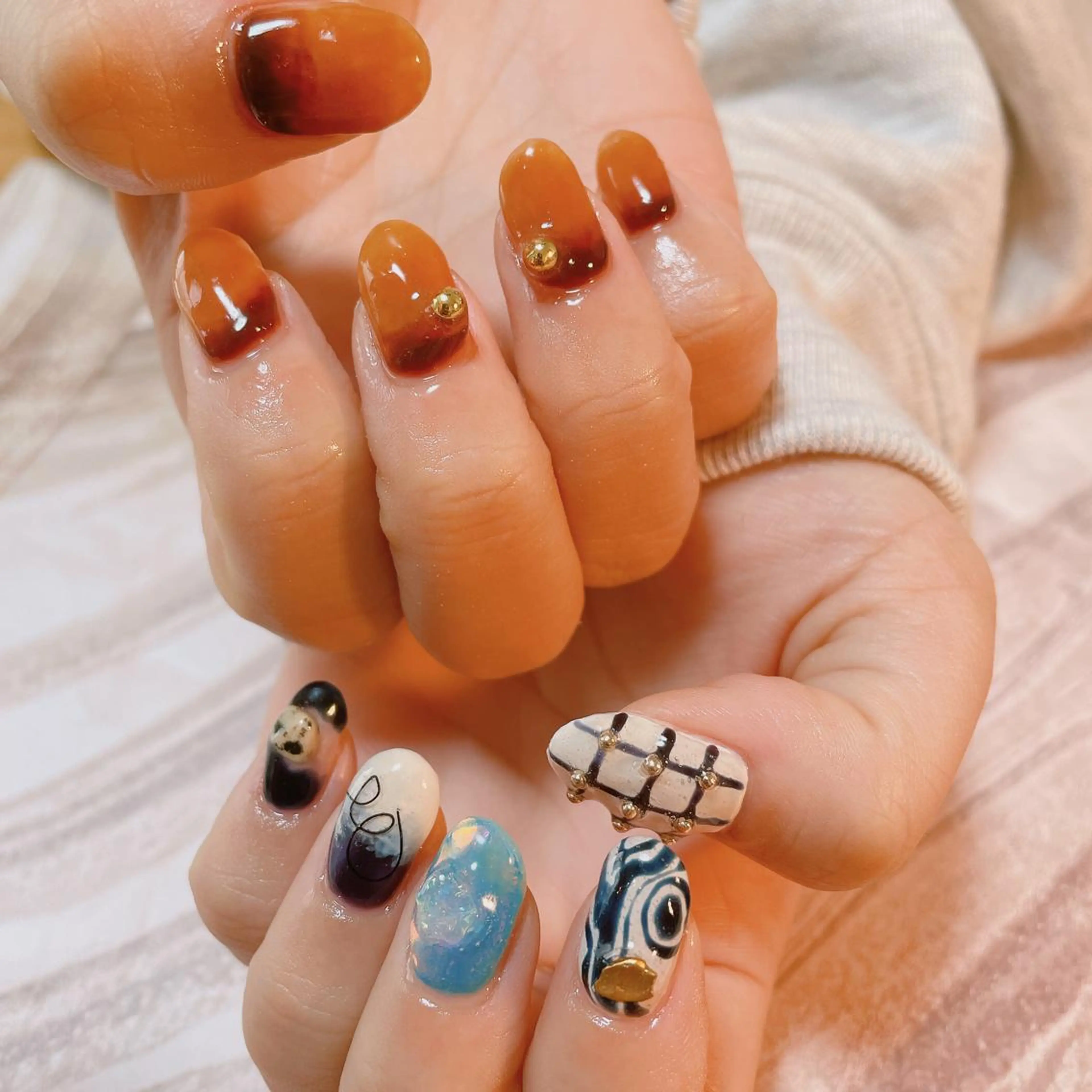 ロング ネイル ハンドネイル nakamoto yuukaのネイルデザイン