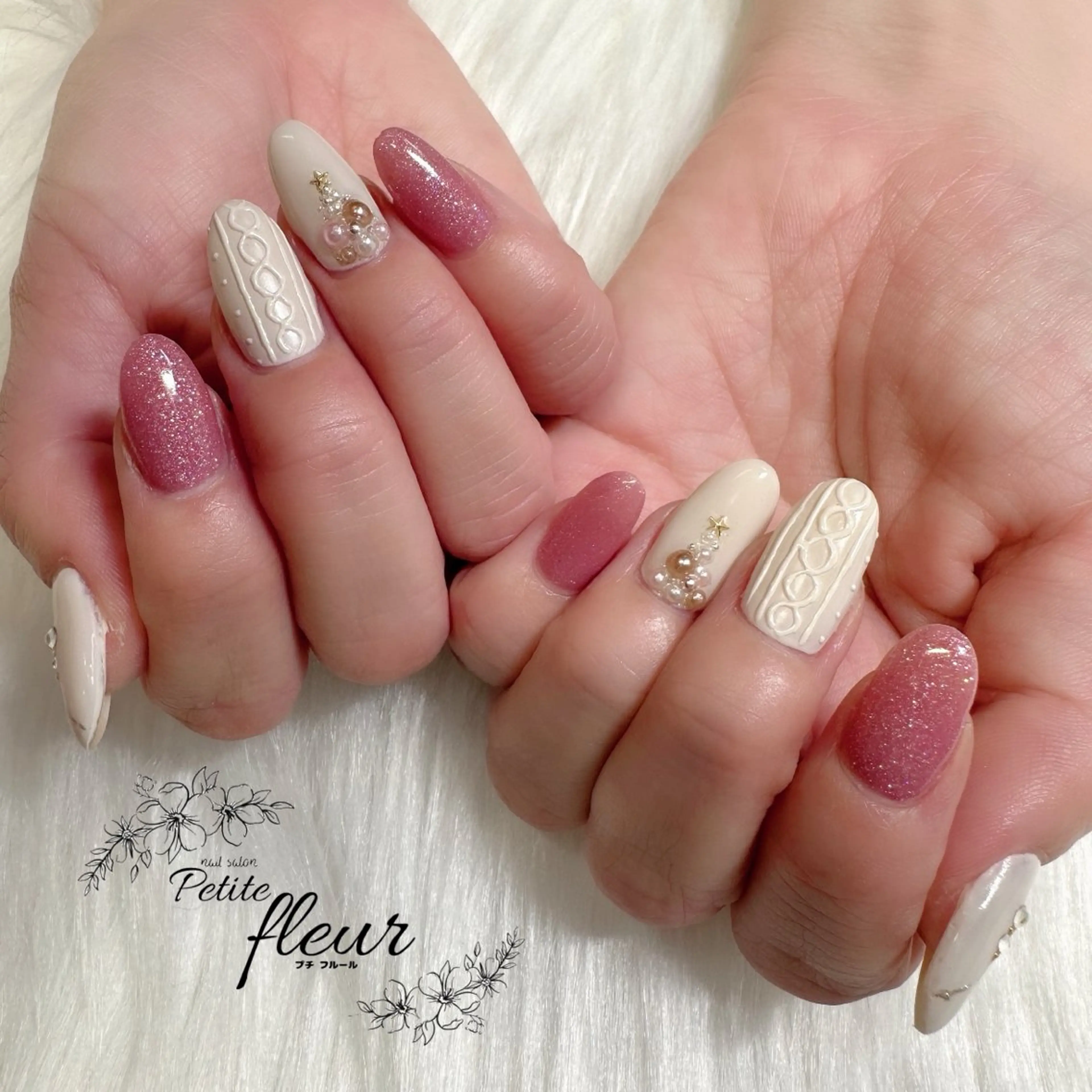 ネイル 冬ネイル クリスマス ハンドネイル ❁⃘*。Petite fleur❁⃘*りさのネイルデザイン