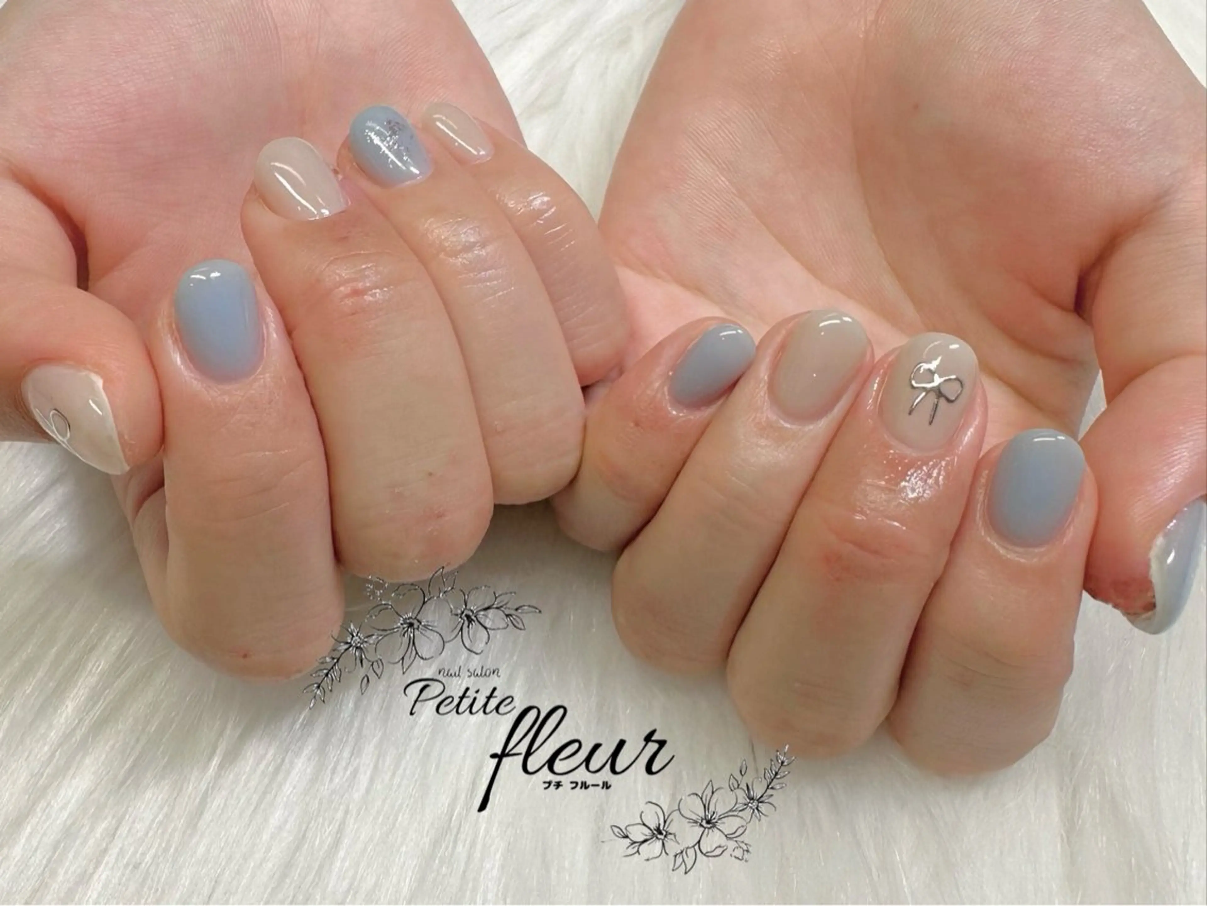 ネイル ブルー ワンカラーネイル ハンドネイル ❁⃘*。Petite fleur❁⃘*りさのネイルデザイン