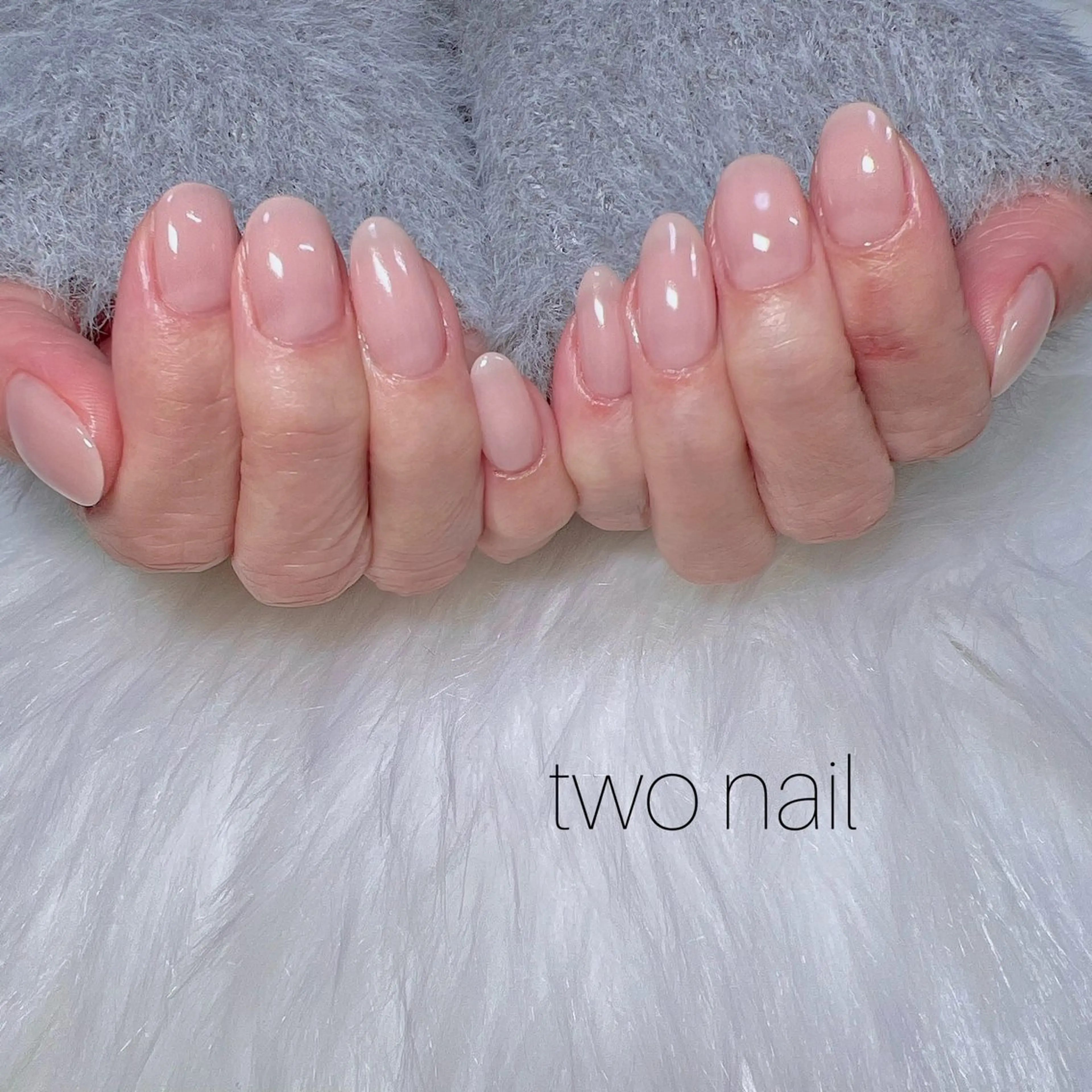 ネイル ネイルチップ ホワイト ハンドネイル two nailのネイルデザイン