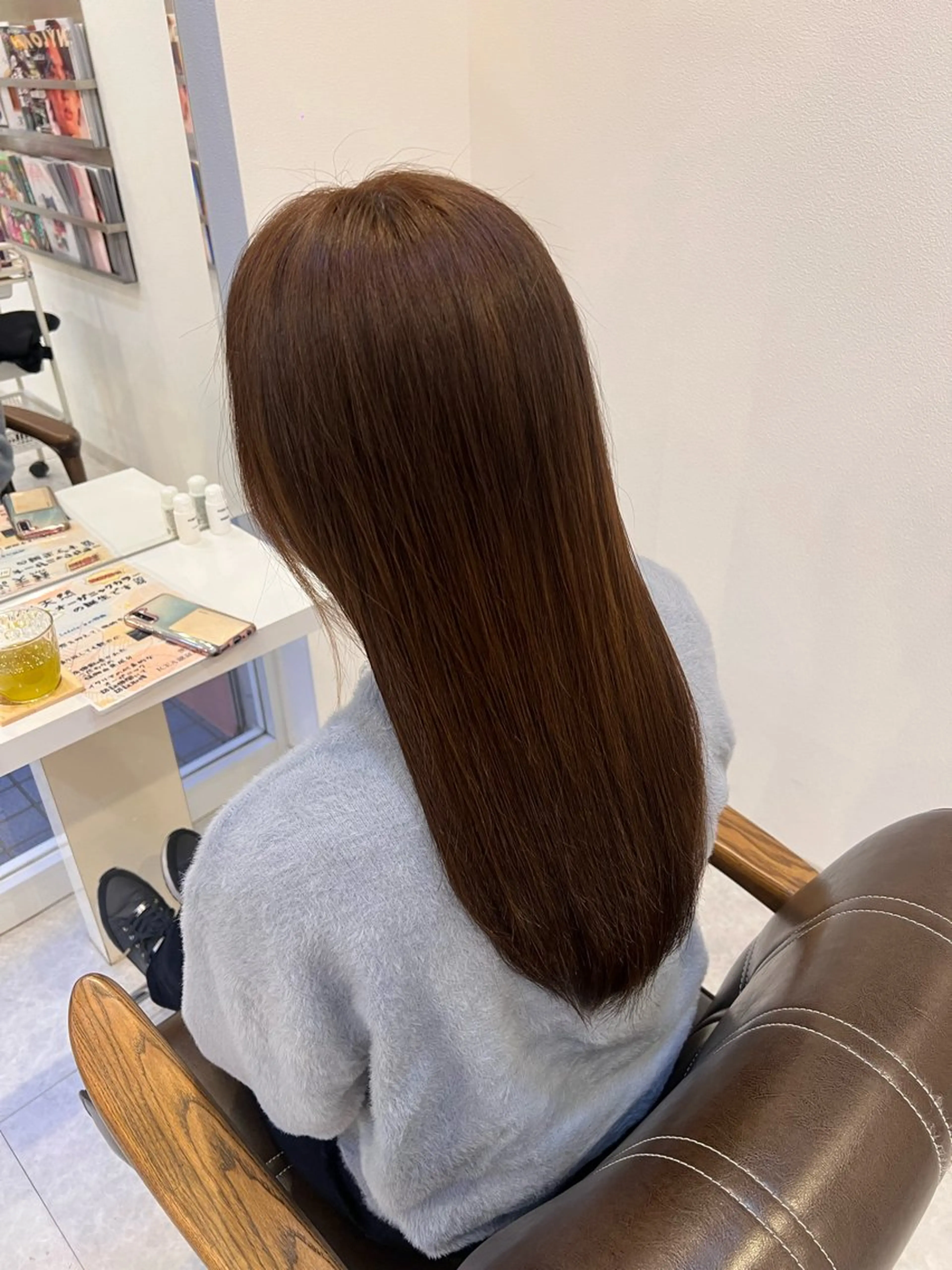 ロング カラー 黒髪 ブラウンカラー マロンブラウン sunquestみずほ台所属・韓国風ハイトーン ハヤタ💎のヘアスタイル