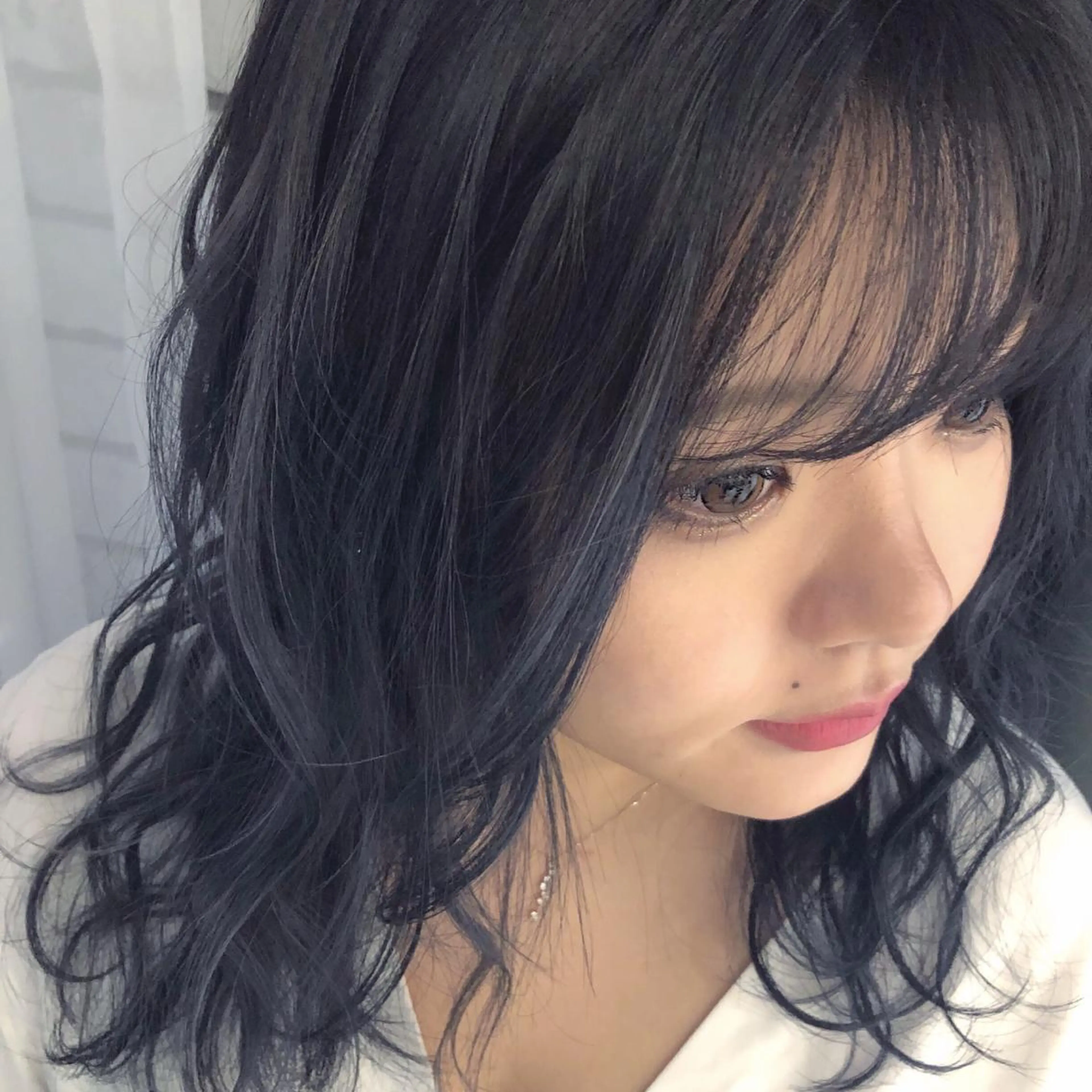 ロング カラー ハイライトカラー パープルカラー ハイライト ORIKA 美容室のヘアスタイル