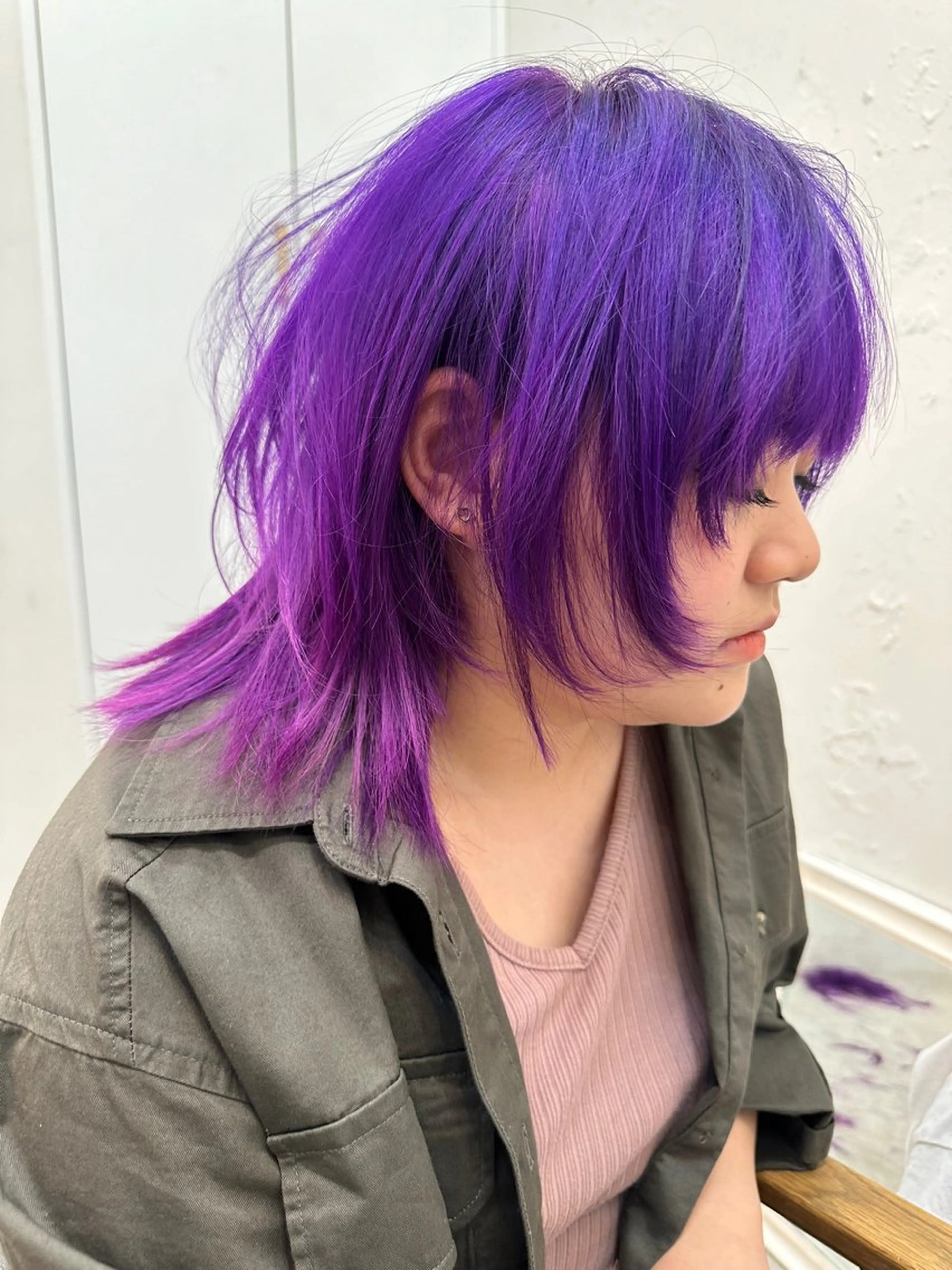 ミディアム カラー ヘアアレンジ ピンクカラー ROMMY所属・似合わせヘア 💇🏻‍♀/マリアのヘアスタイル