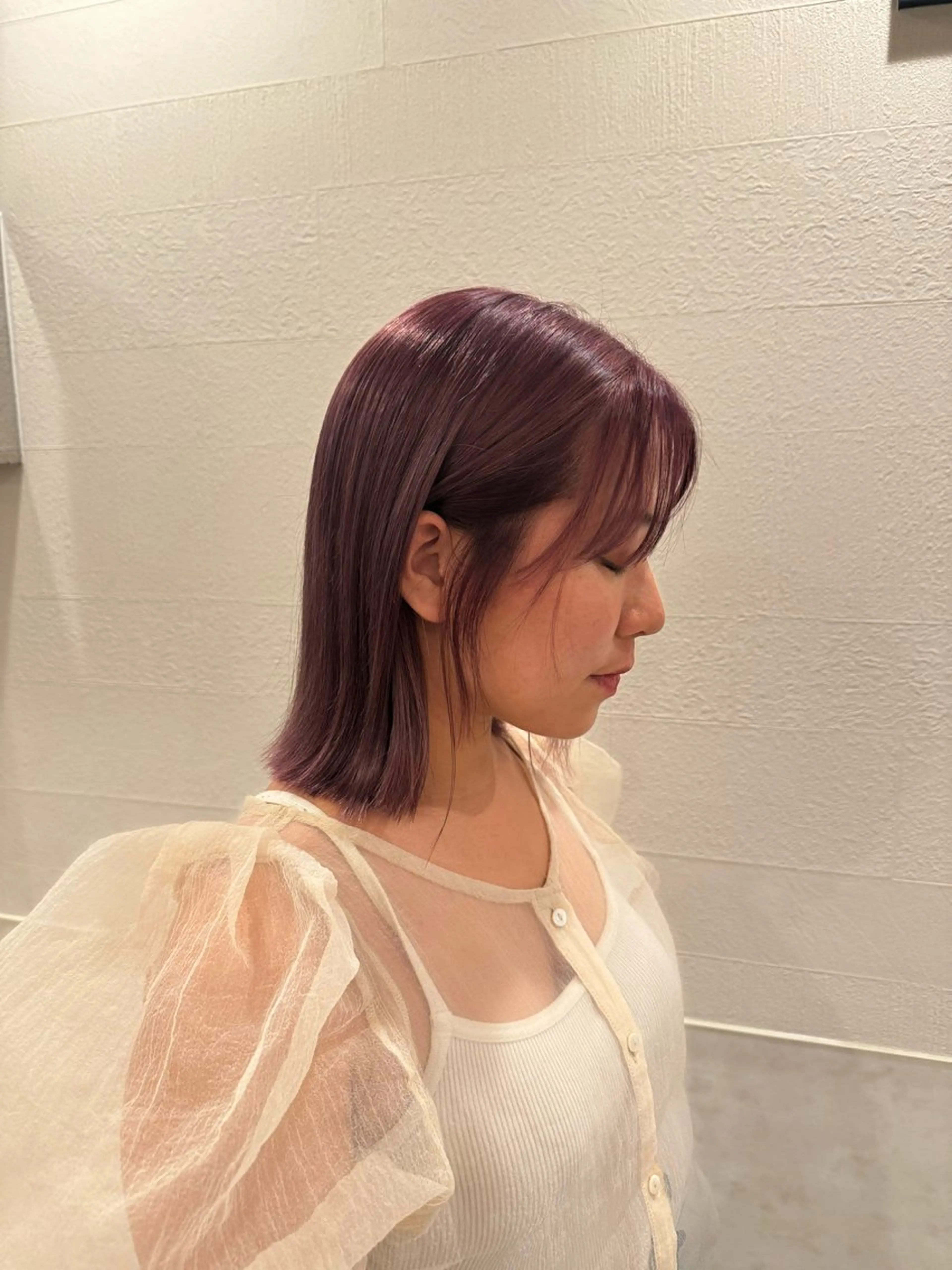 ミディアム カラー ブリーチ ラベンダーカラー ヘアカラー ブリーチ୨୧大阪梅田 タカシマリナ♡のヘアスタイル