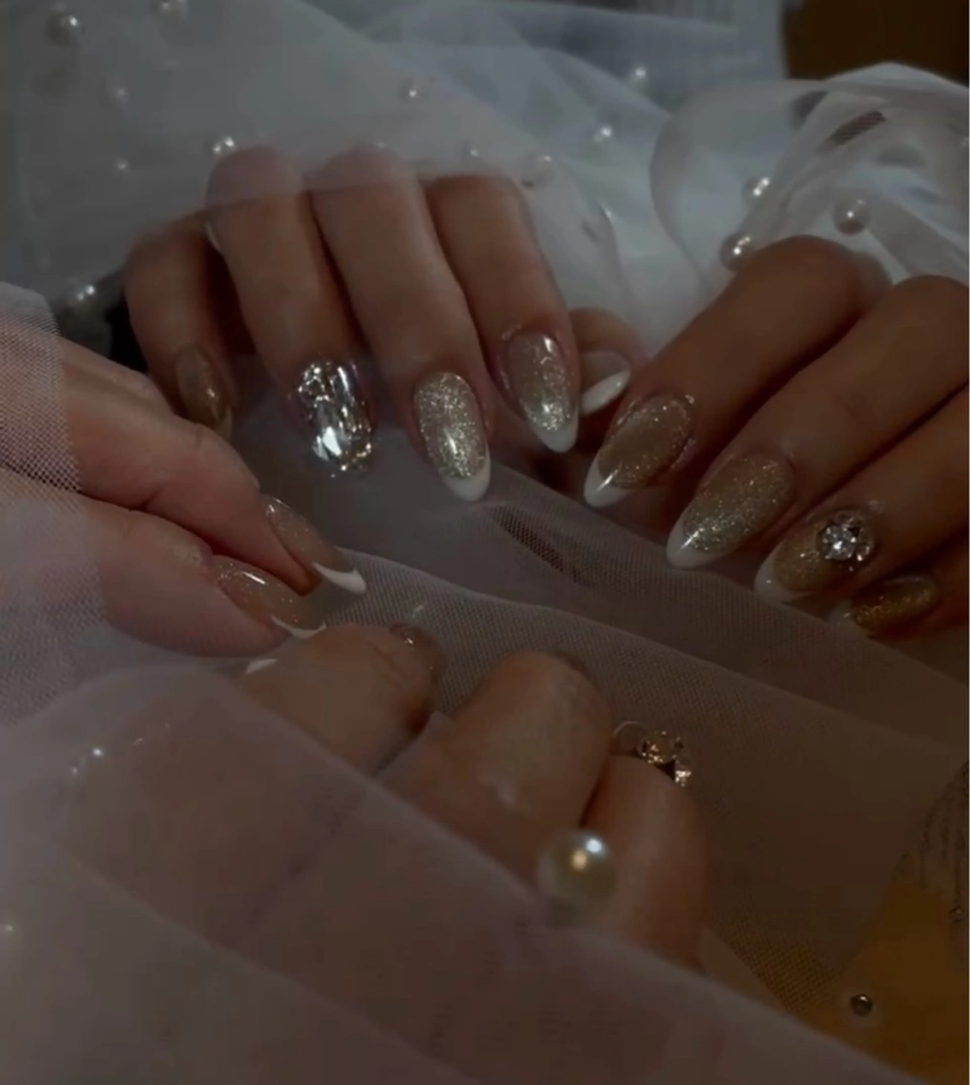 ネイル フレンチネイル マグネットネイル 【Libre】 -ﾘﾌﾞﾚﾈｲﾙ-のネイルデザイン