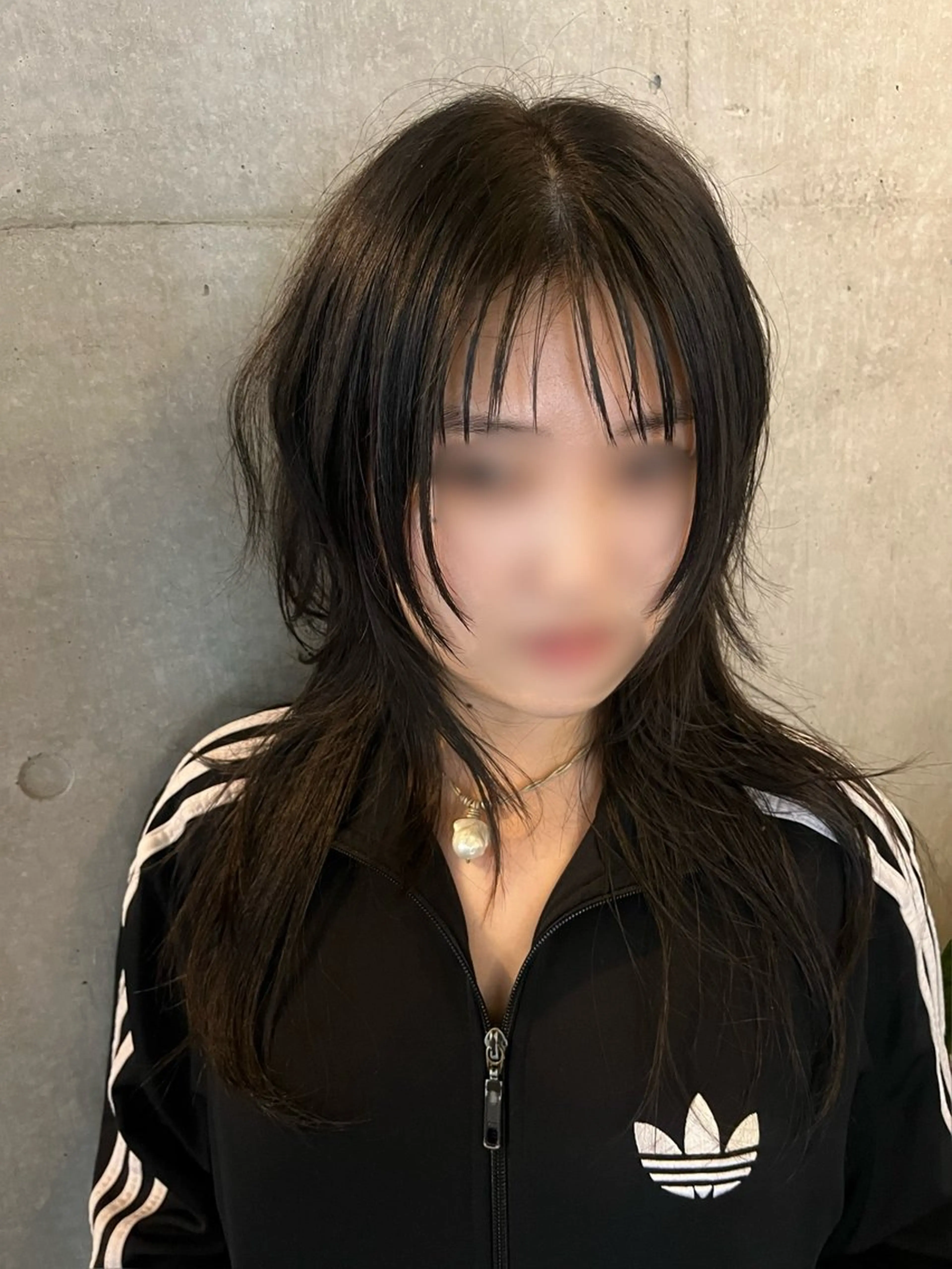ロング 韓国風ヘア カット レイヤーハッシュカッ トカラー専門美容師のヘアスタイル