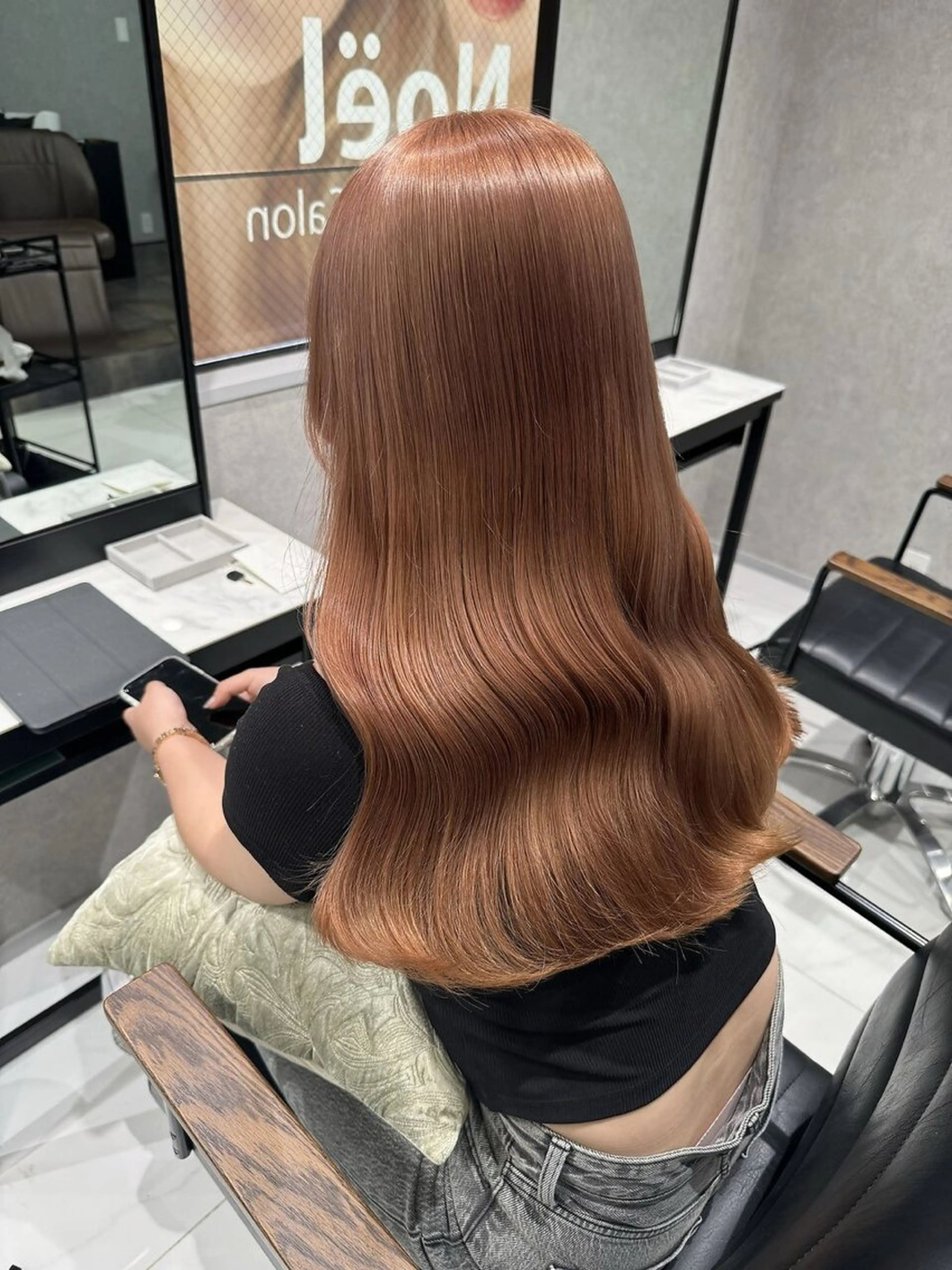 カラー 暖色ツヤカラー🩷 伊達美月🤍のヘアスタイル
